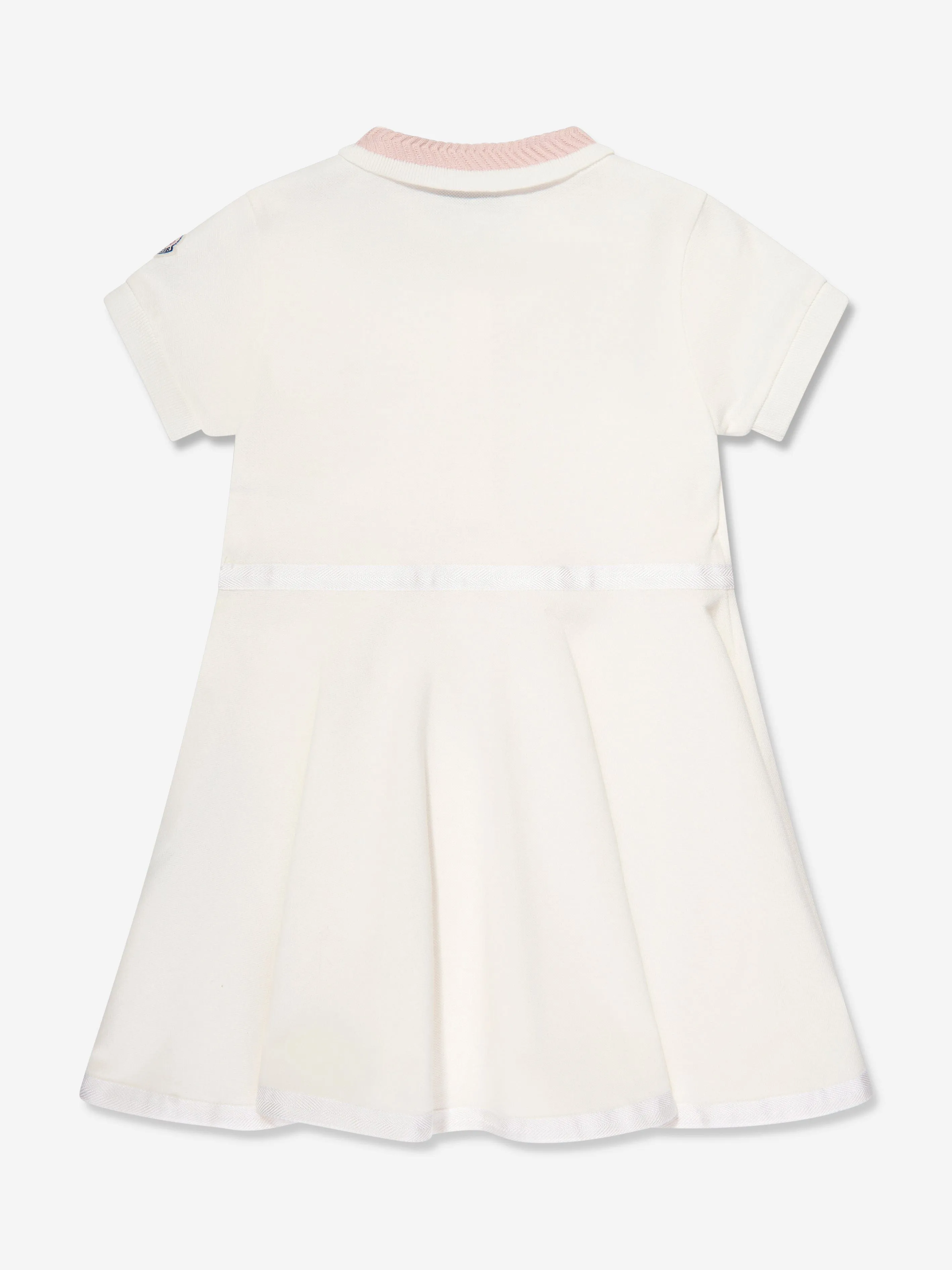 Moncler Enfant Girls Logo Polo Dress in White