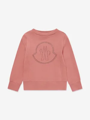 Moncler Enfant Girls Logo Sweatshirt in Pink