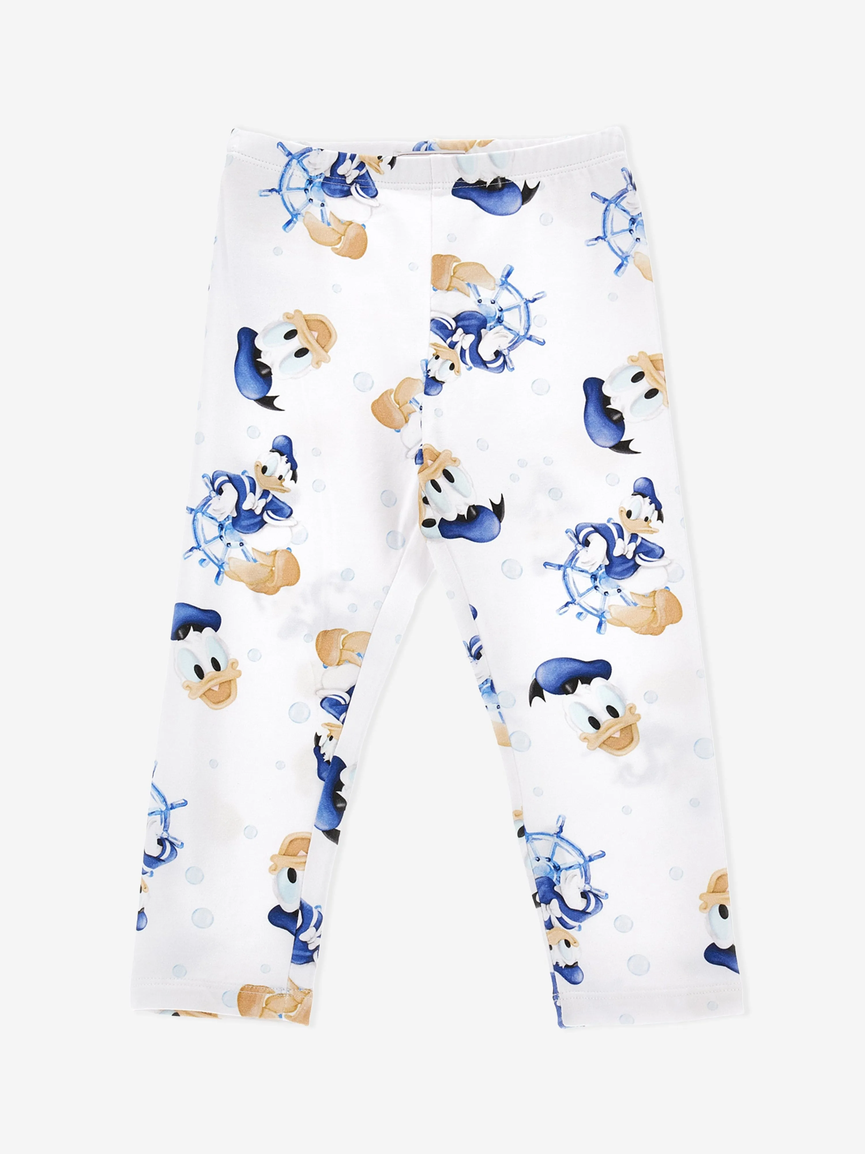 Monnalisa Girls Donald Duck Leggings in White
