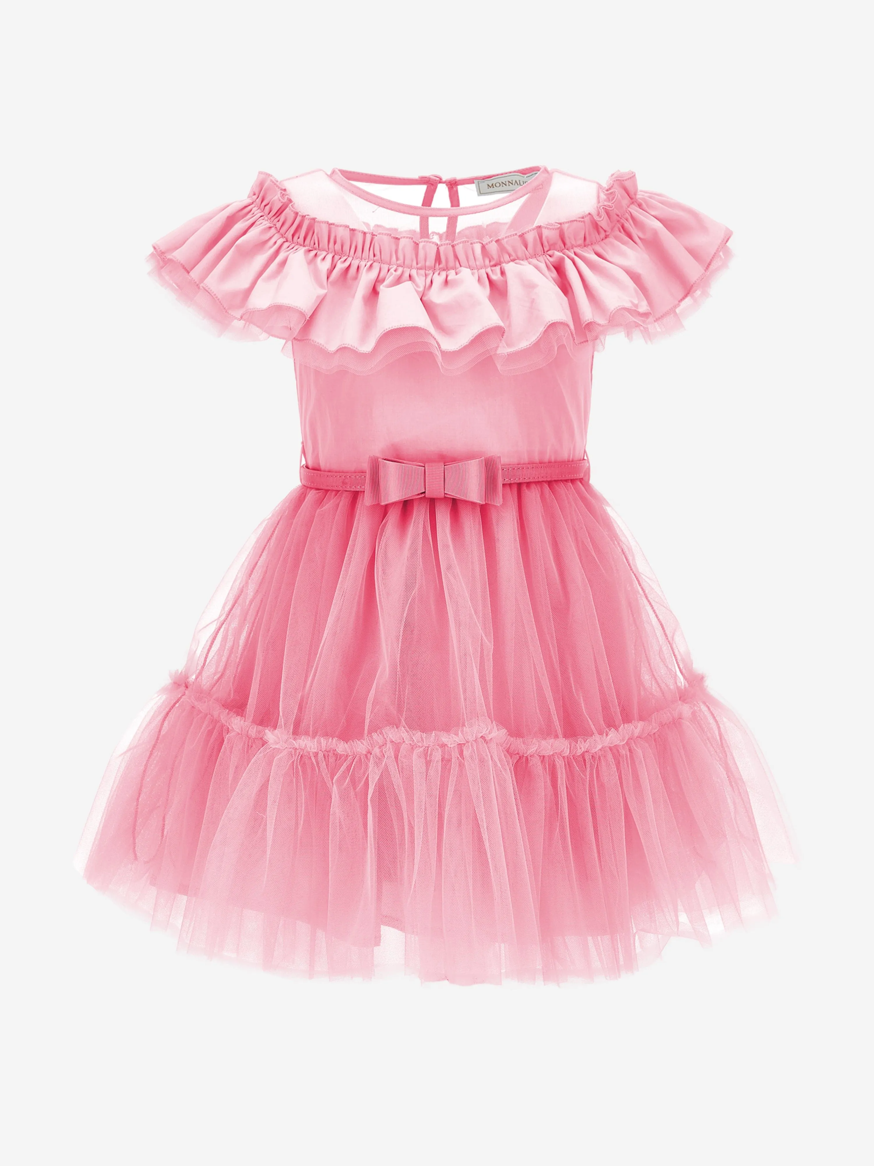 Monnalisa Girls Tulle Dress in Pink