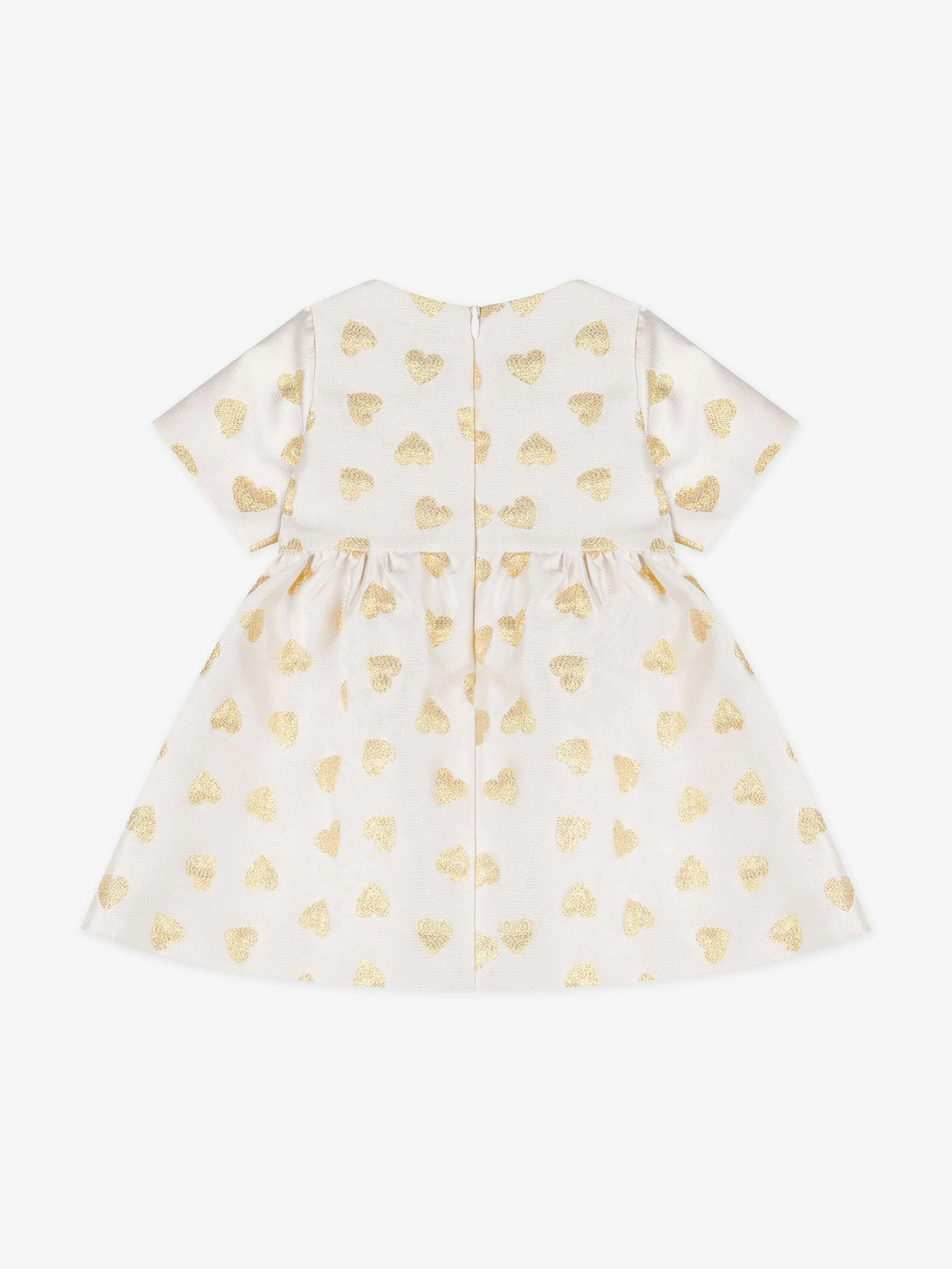 Moschino Baby Girls Hearts Dress in Ivory