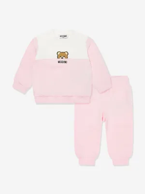 Moschino Baby Girls Teddy Bear Tracksuit in Pink