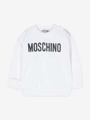 Moschino Baby Logo Sweatshirt in White