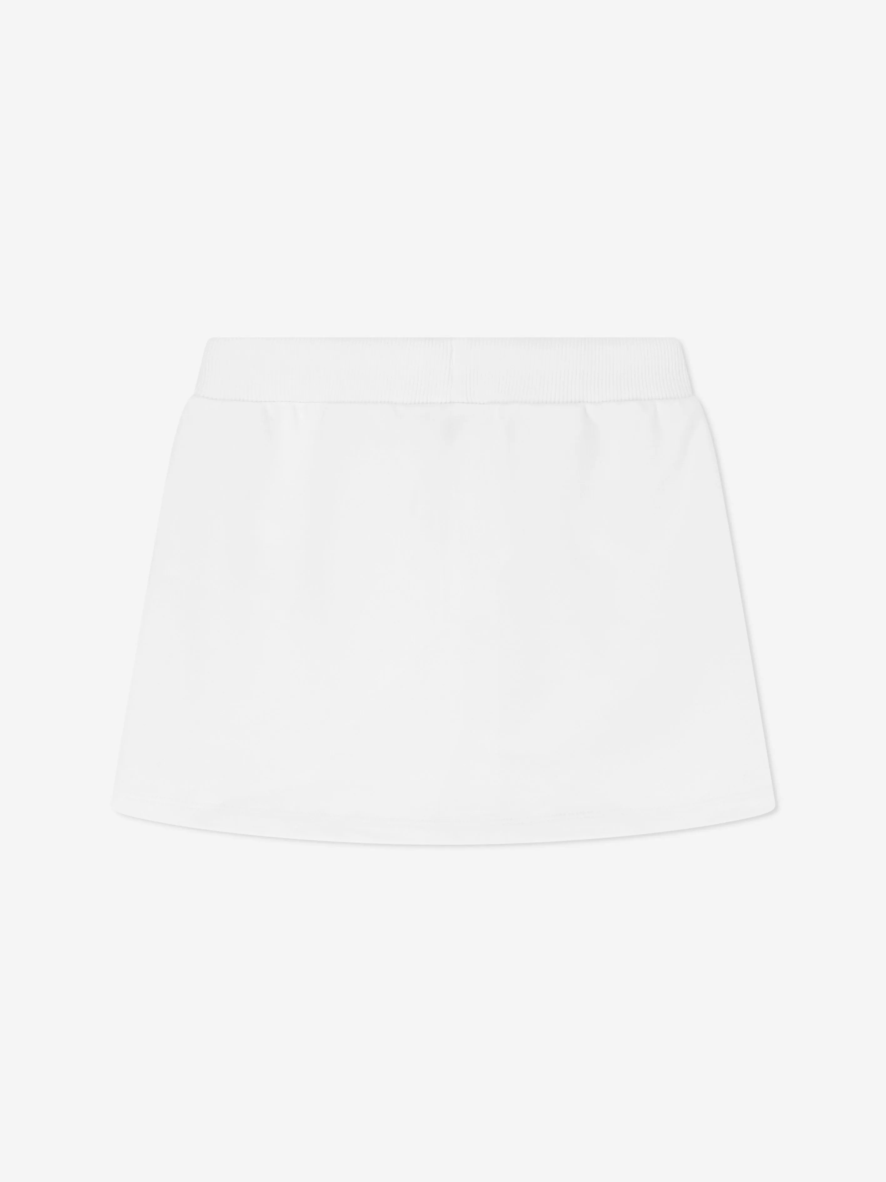 Moschino Girls Jersey Logo Skirt in White