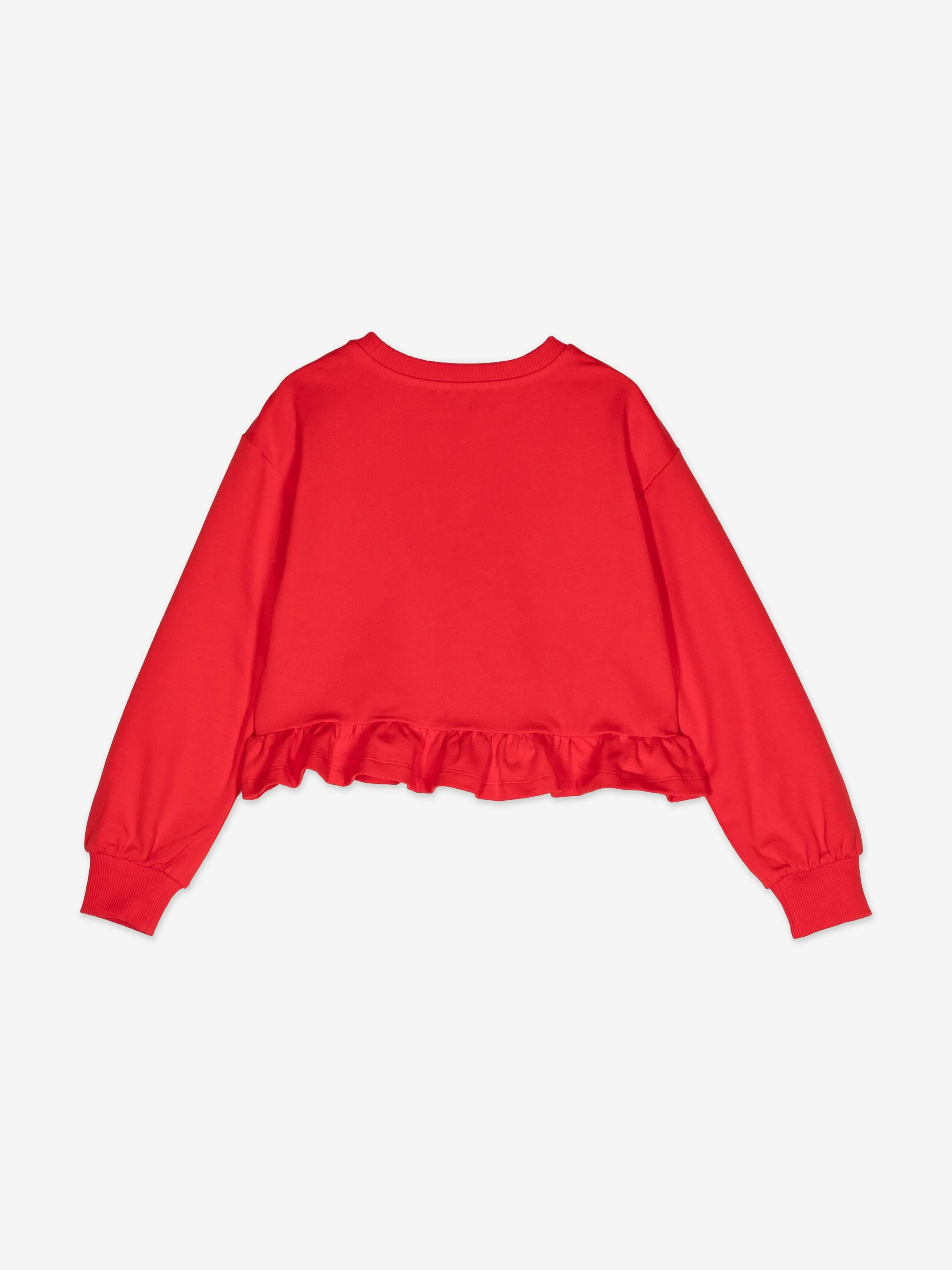 Moschino Girls Teddy Bear Logo Sweatshirt in Red