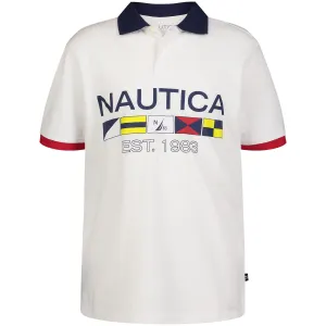 Nautica Boys' Flag Polo Antique White Wash Nautica