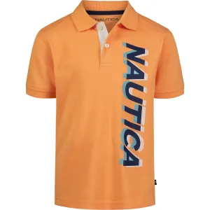 Nautica Boys' Logo Polo Sailor Red Nautica