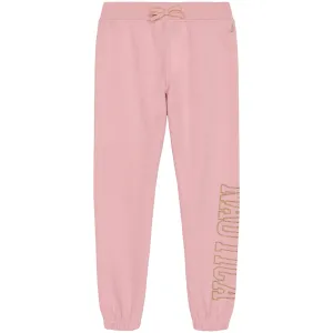 Nautica Girls' Fleece Jogger (7-16) Bow Burgundy Nautica