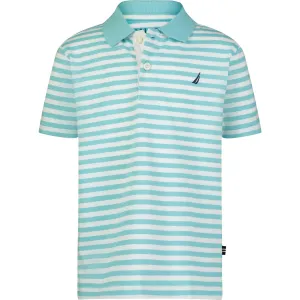 Nautica Little Boys' Striped Polo Angel Blue Nautica