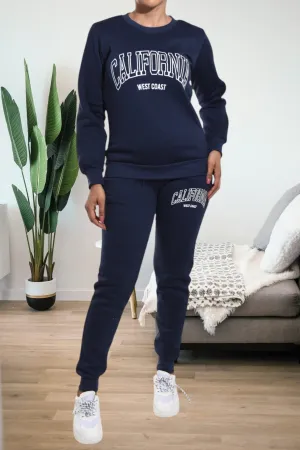 Navy California Fleece Tracksuit