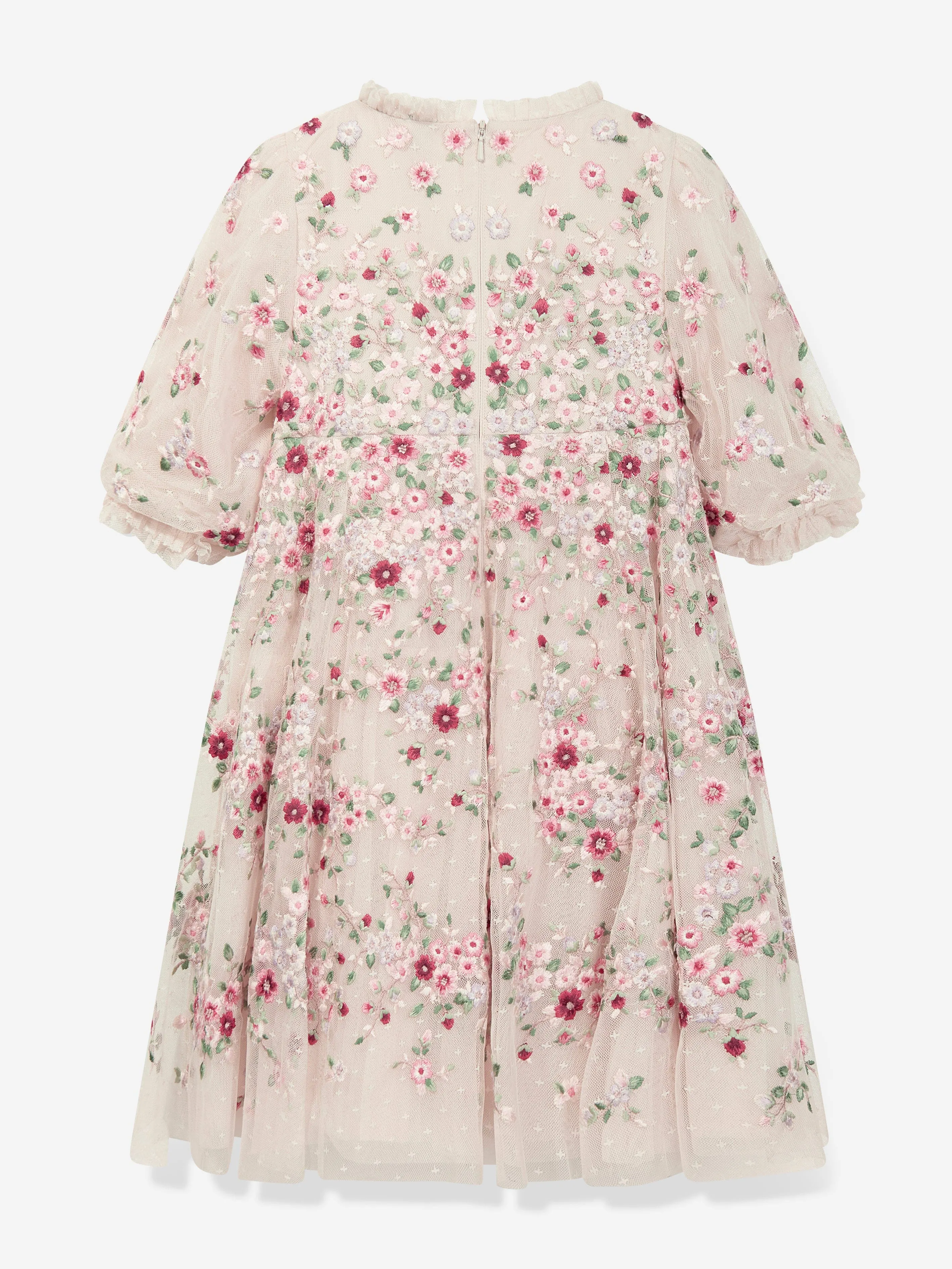 Needle & Thread Girls Lunaria Wreath Dress in Multicolour