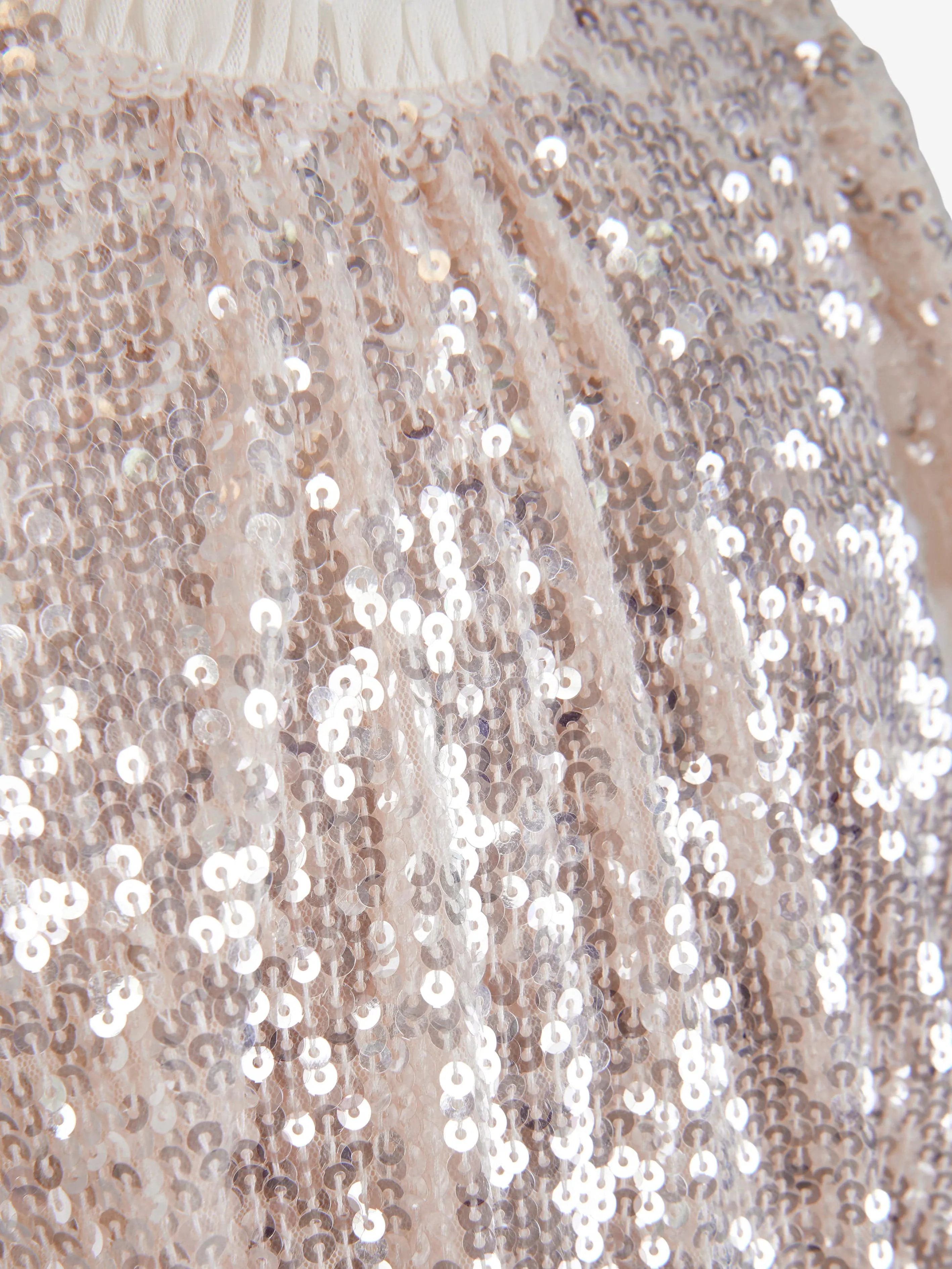 Needle & Thread Girls Mila Gloss Dress in Cream