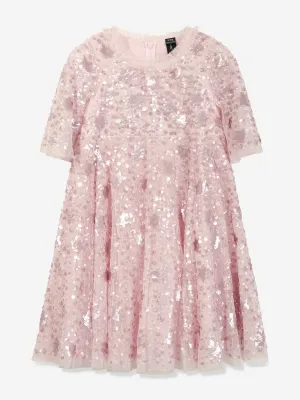 Needle & Thread Girls Shooting Stars Dress in Pink