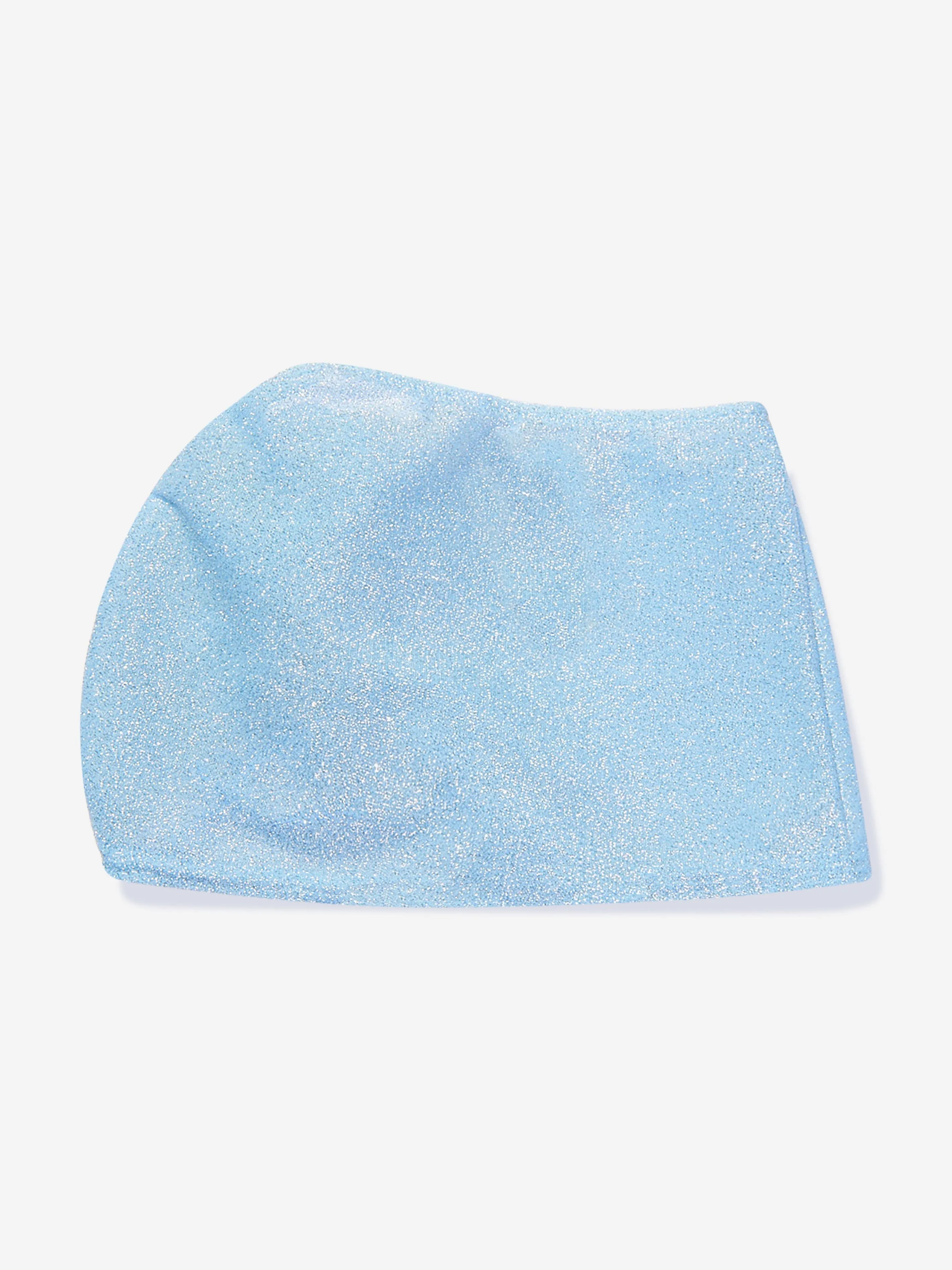 Nessi Byrd Girls Ruffled Flower Tinky Cover Up Skirt in Blue
