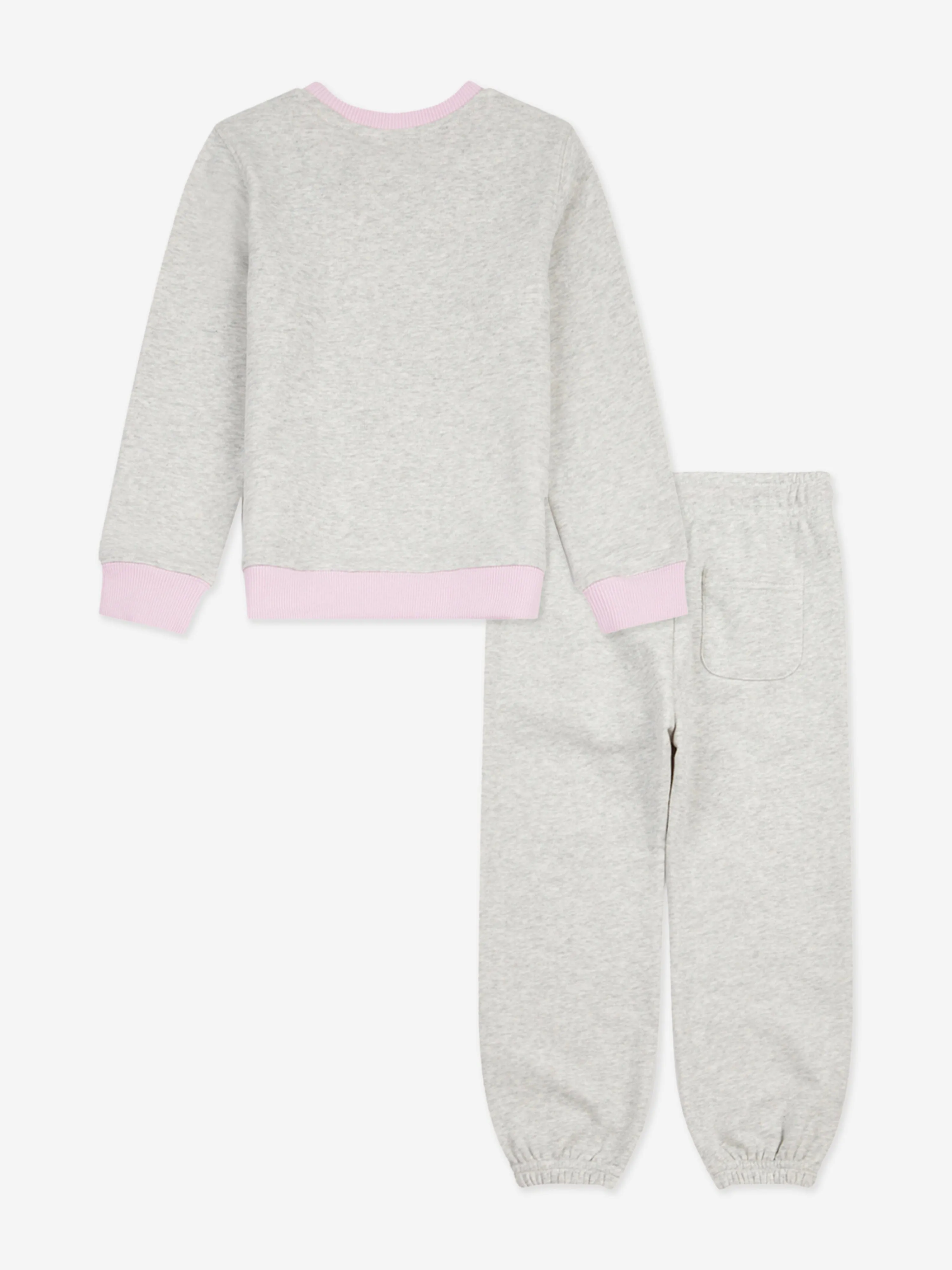New Balance Girls Logo Tracksuit in Grey