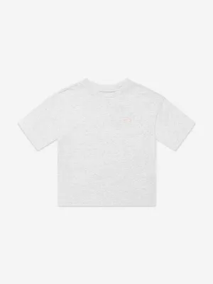 New Balance Girls Small Logo Jersey T-Shirt in Grey