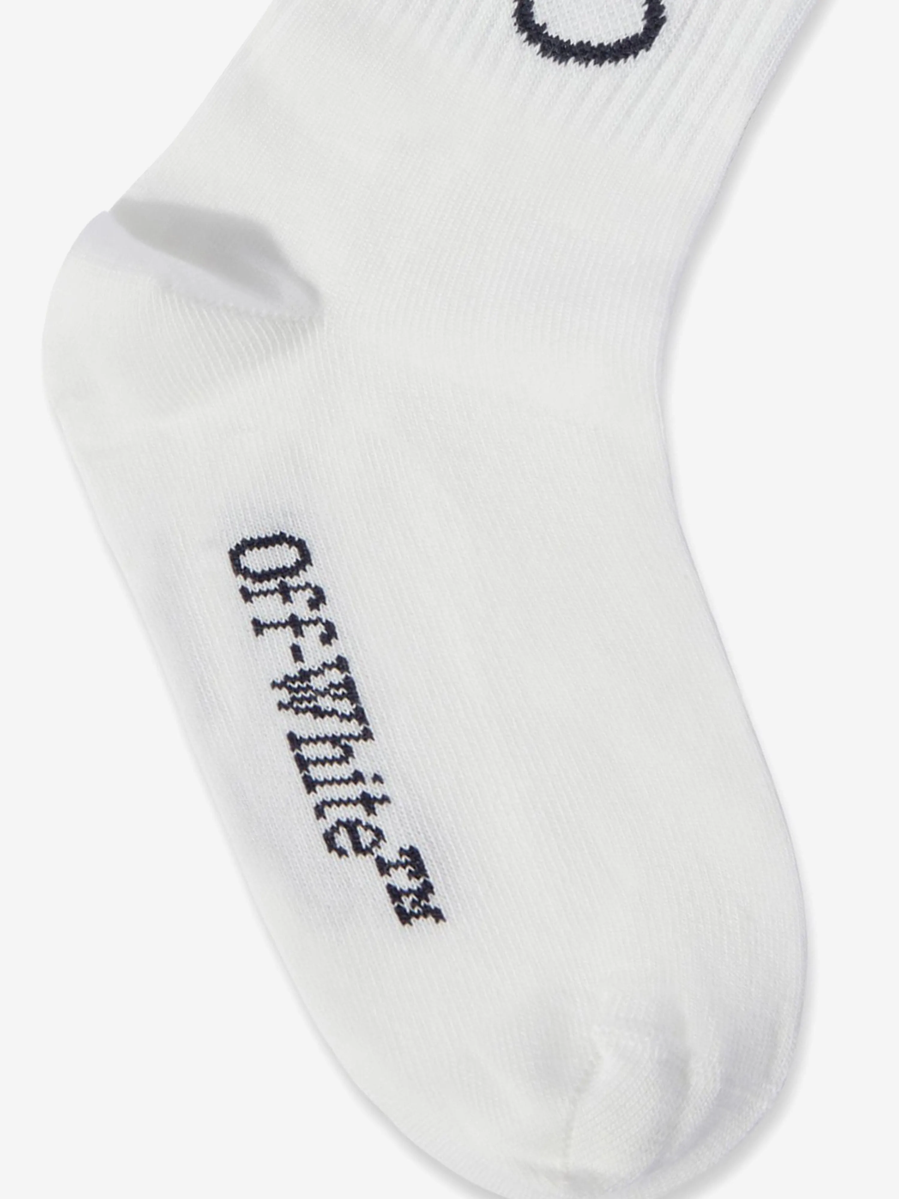 Off-White Kids Bookish Logo Socks in White