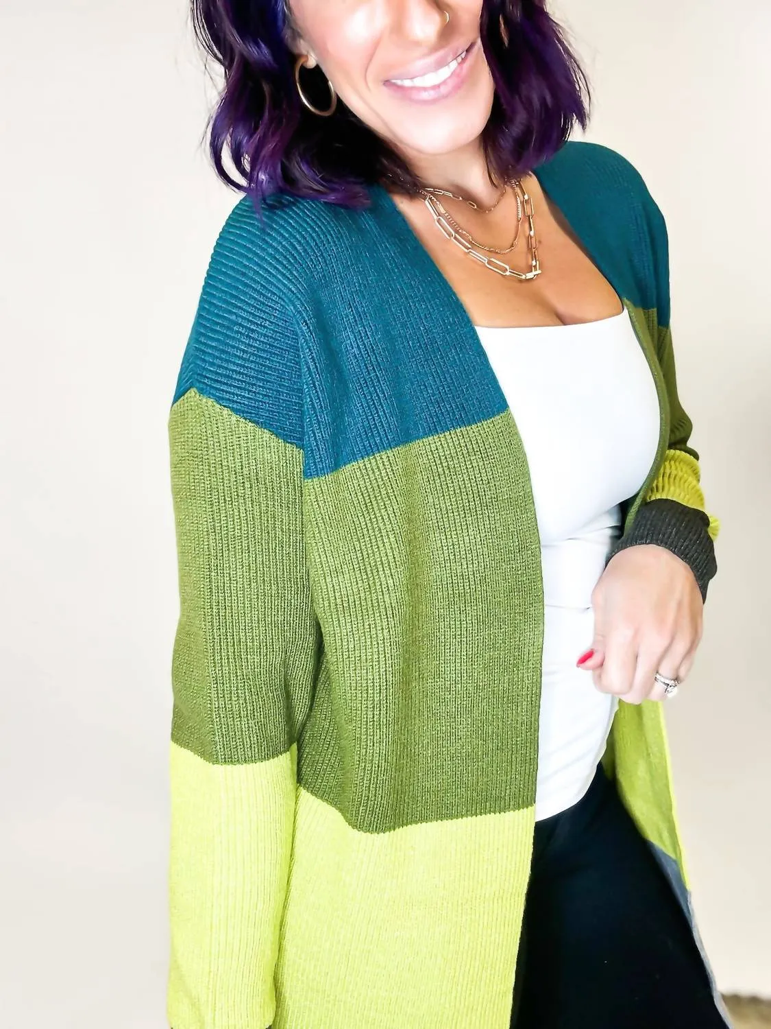 Out Of The Way Cardigan In Multi