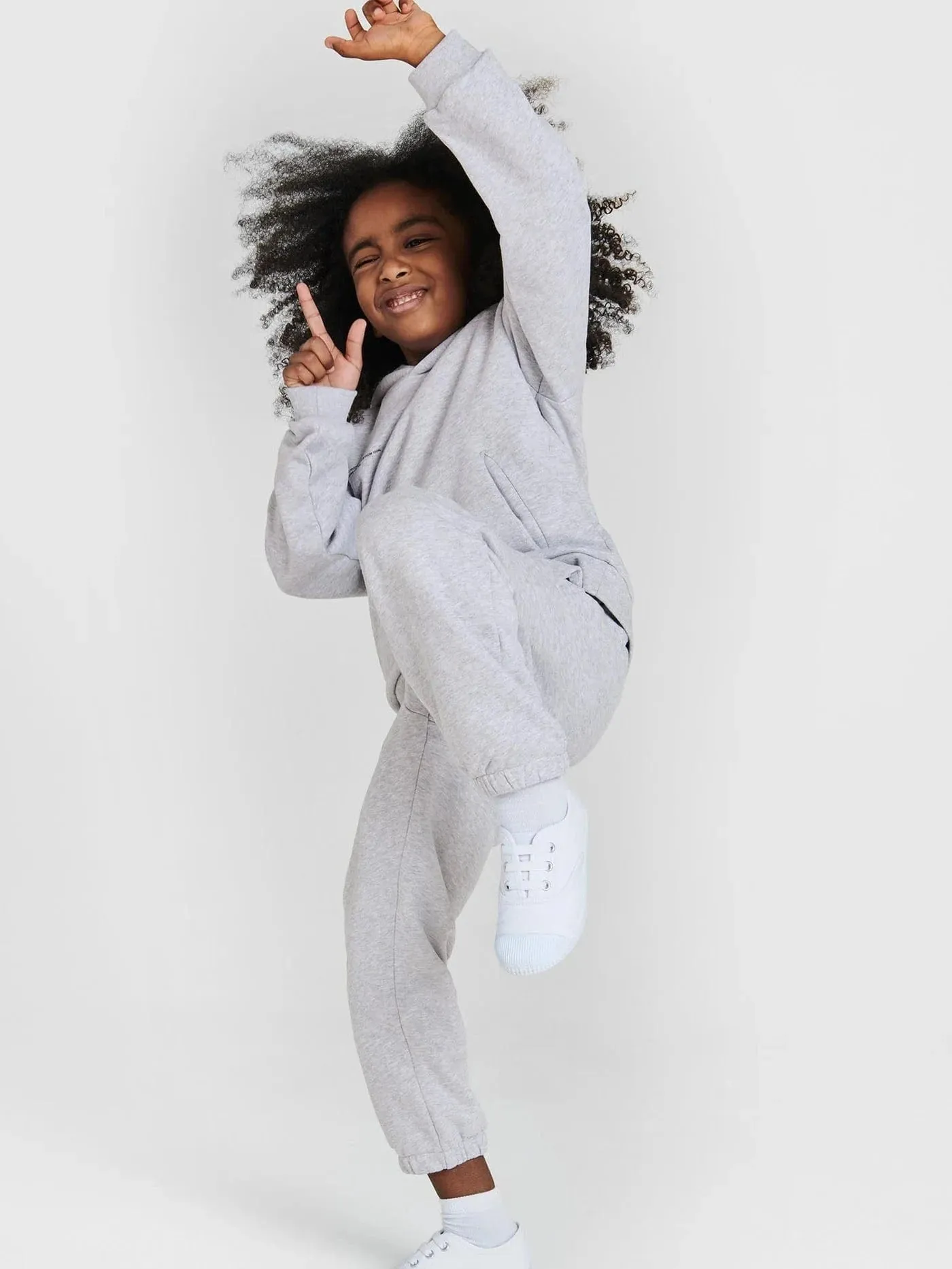 PANGAIA Kids 365 Midweight Hoodie in Grey