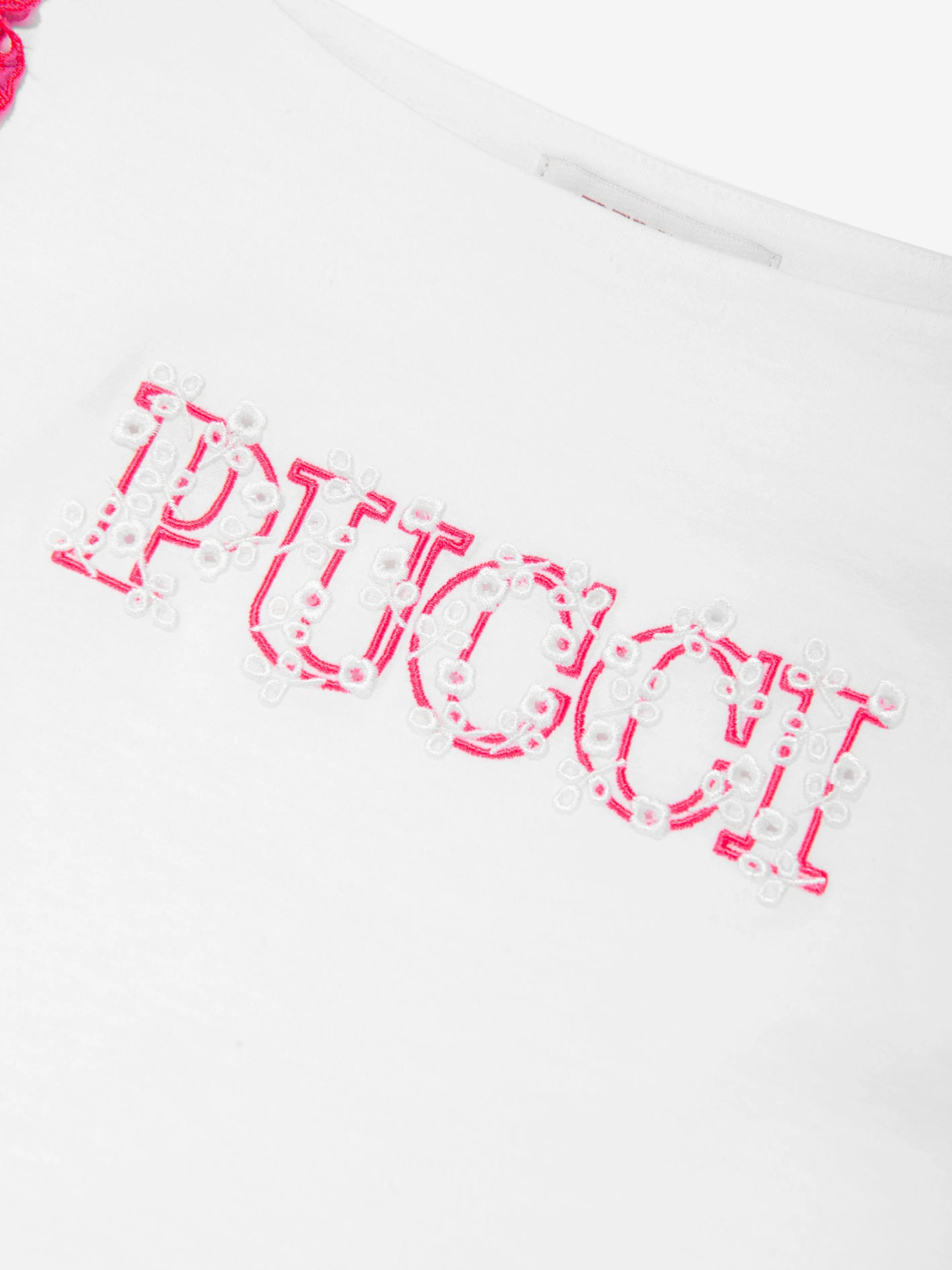 Pucci Girls Logo T-Shirt in White