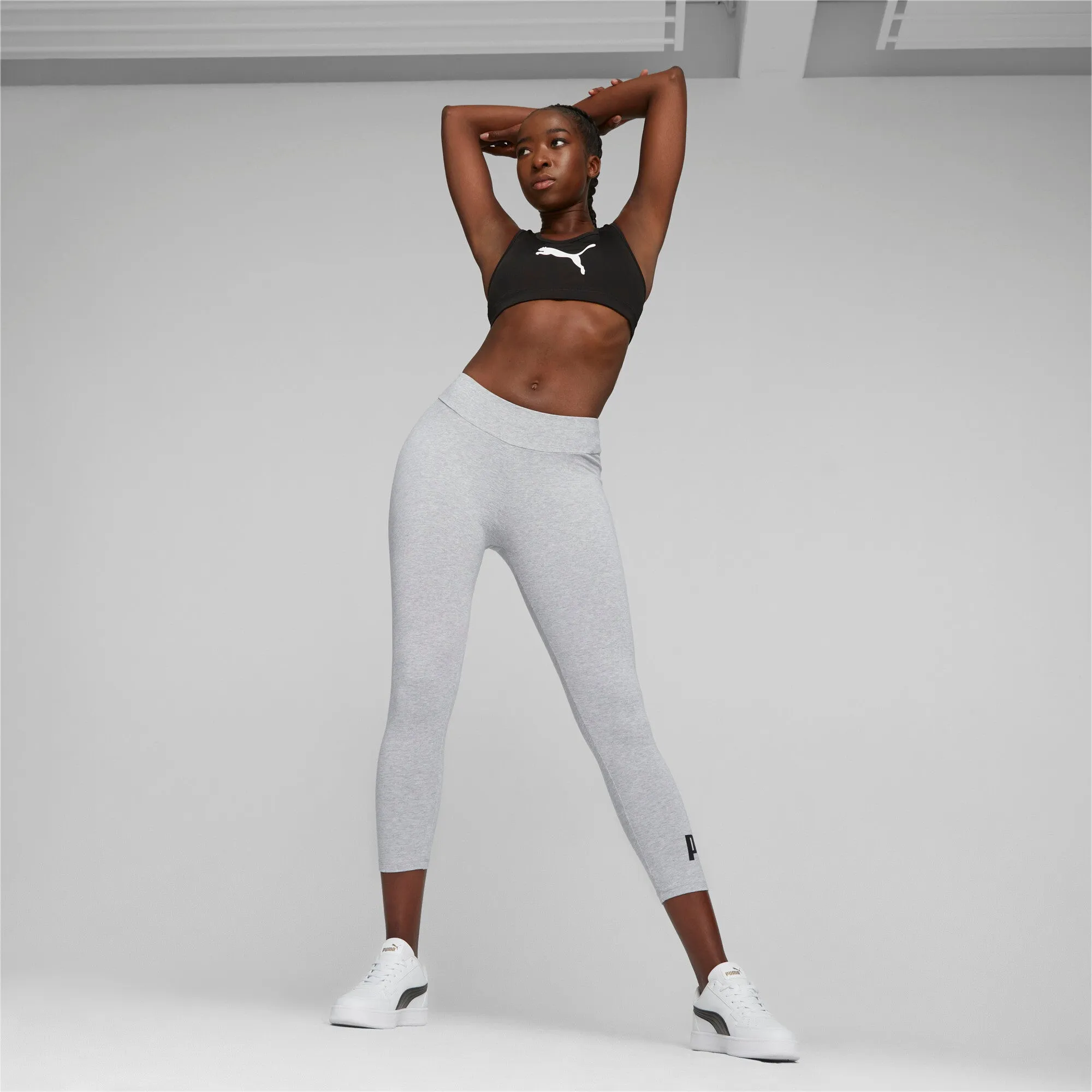 PUMA Women's Essentials 3/4 Logo Leggings