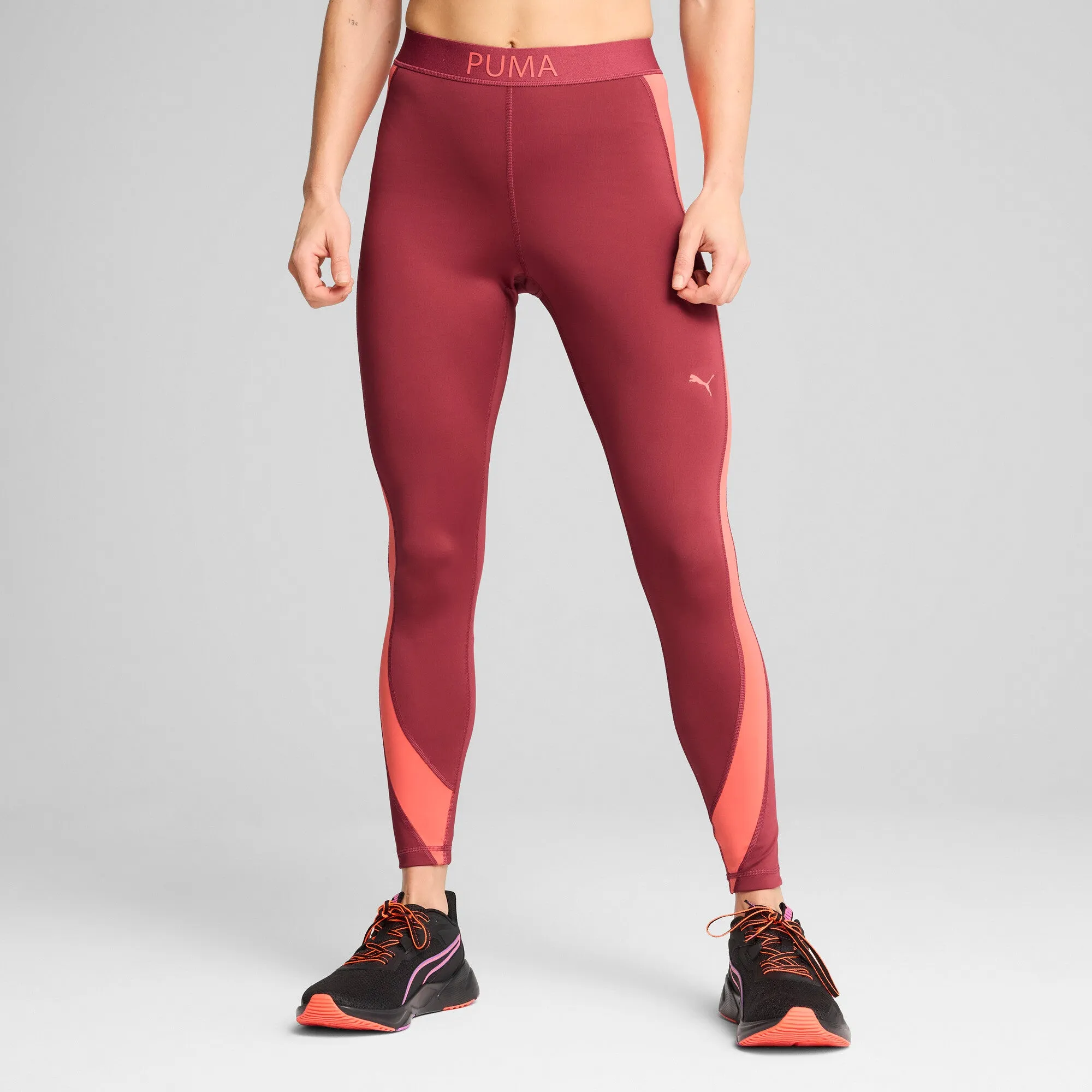 PUMA Women's STRONG High-Waisted 7/8 Color Block Tights