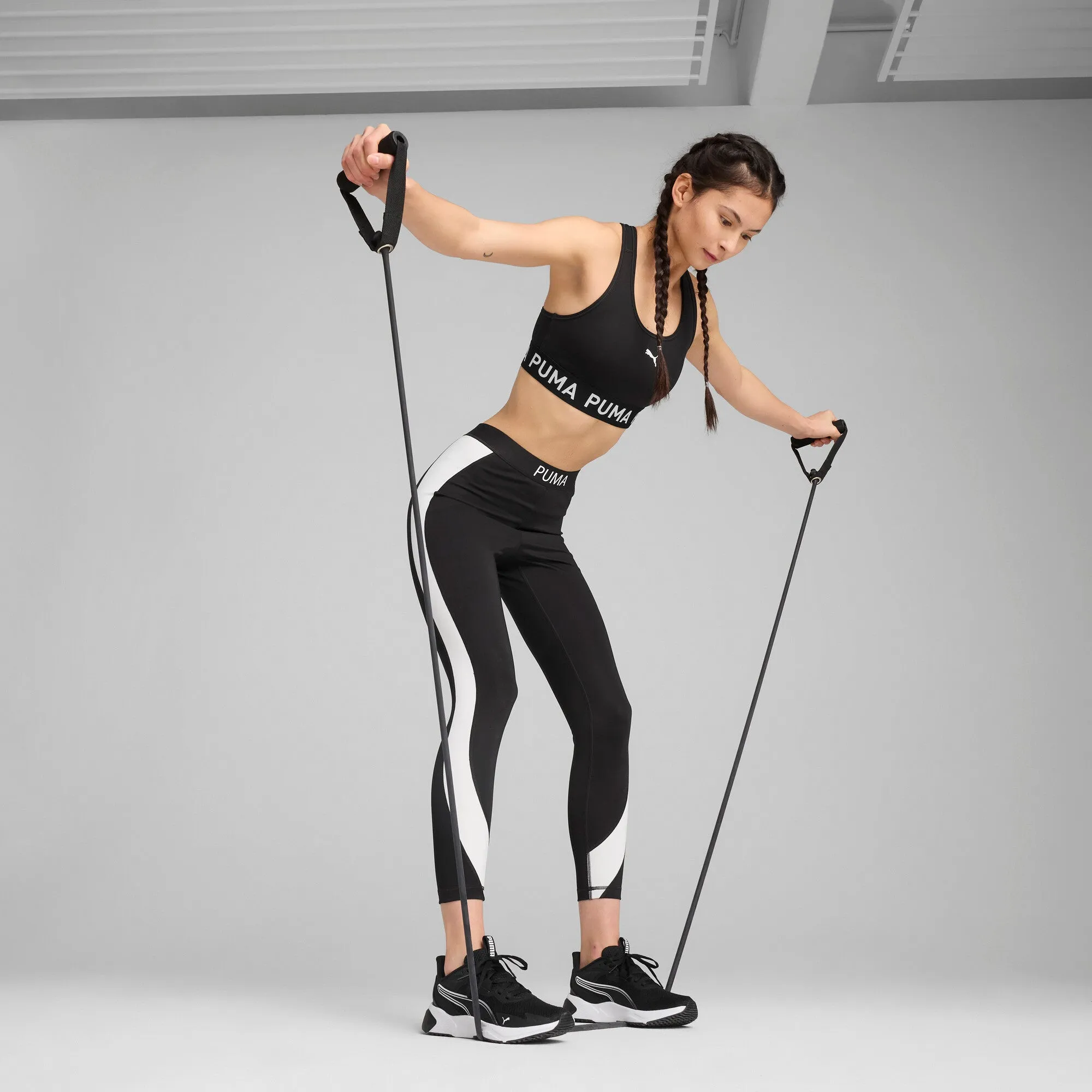 PUMA Women's STRONG High-Waisted 7/8 Color Block Tights