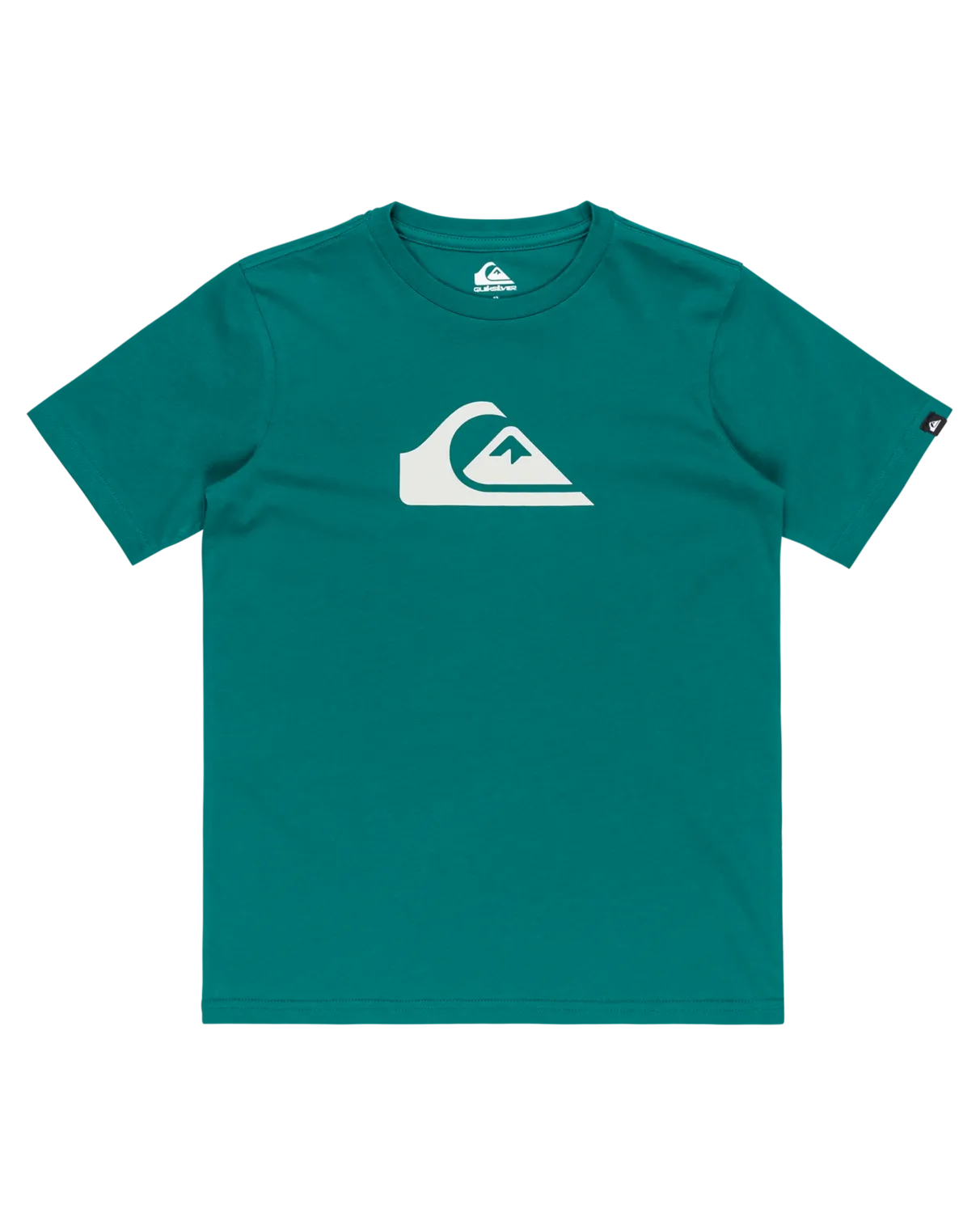 Quiksilver Clothing Boys Comp Logo T-Shirt in Teal Green