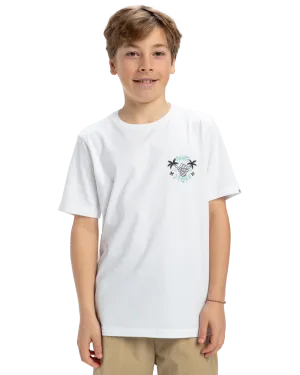 Quiksilver Clothing Boys Share The Stoke T-Shirt in White