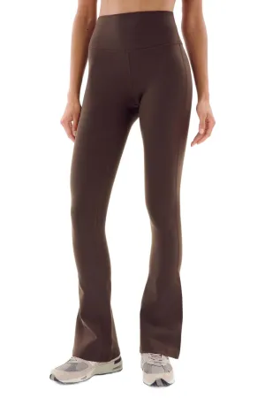 Raquel High Waist Flare Legging In Dark Chocolate