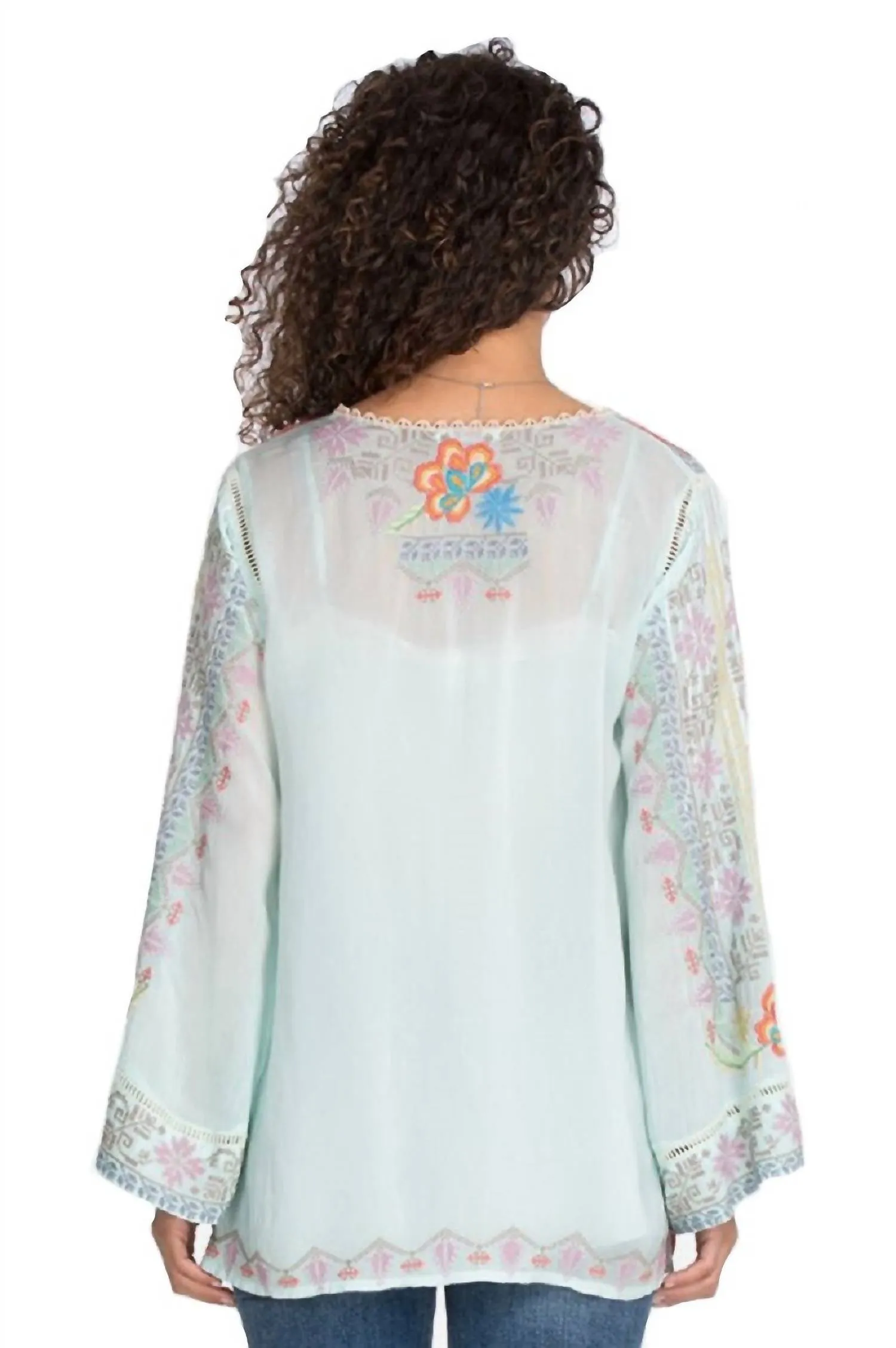 Riveda Blouse In Seafoam