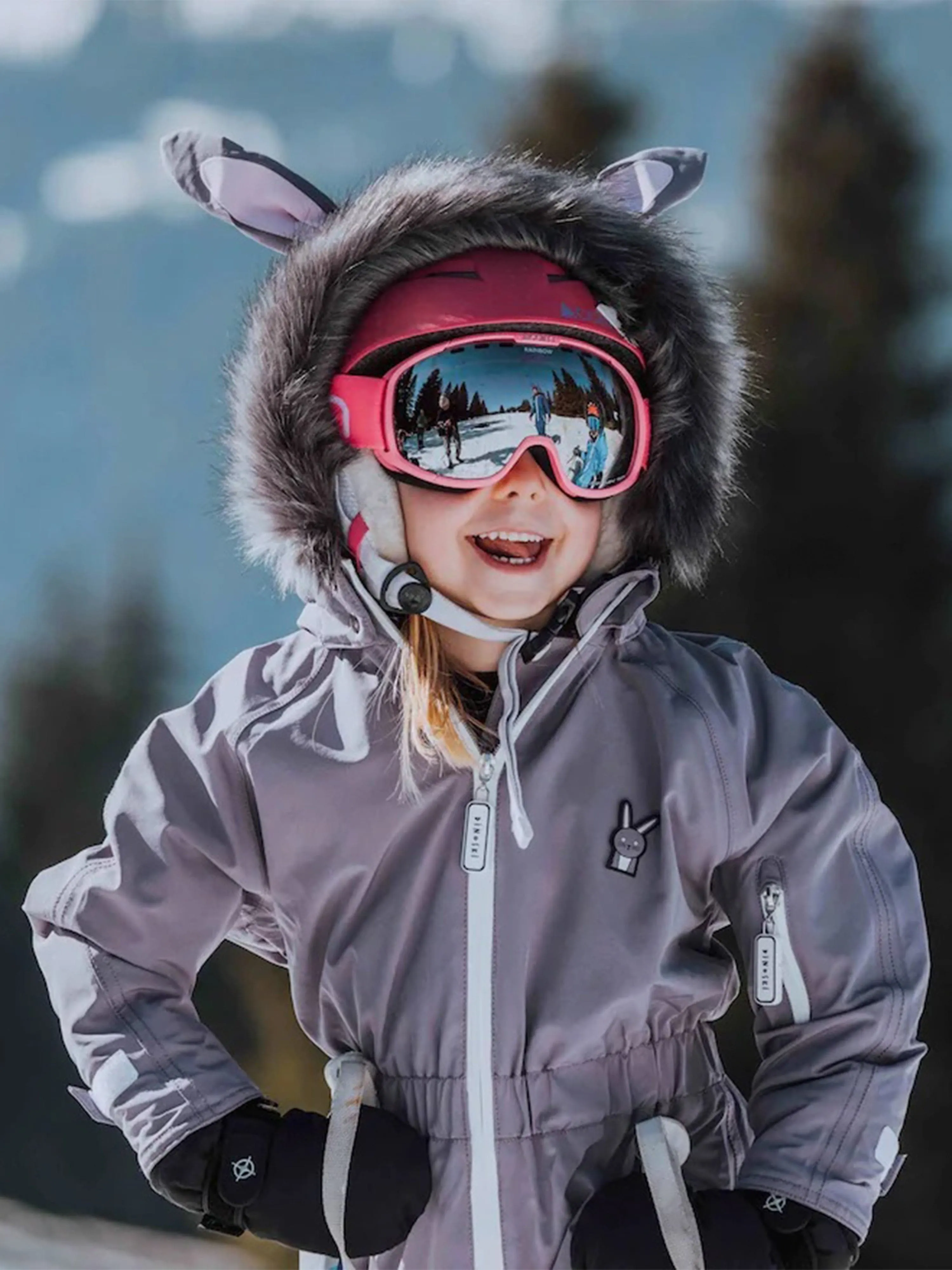 Roarsome Girls Hop The Bunny Snowsuit in Purple