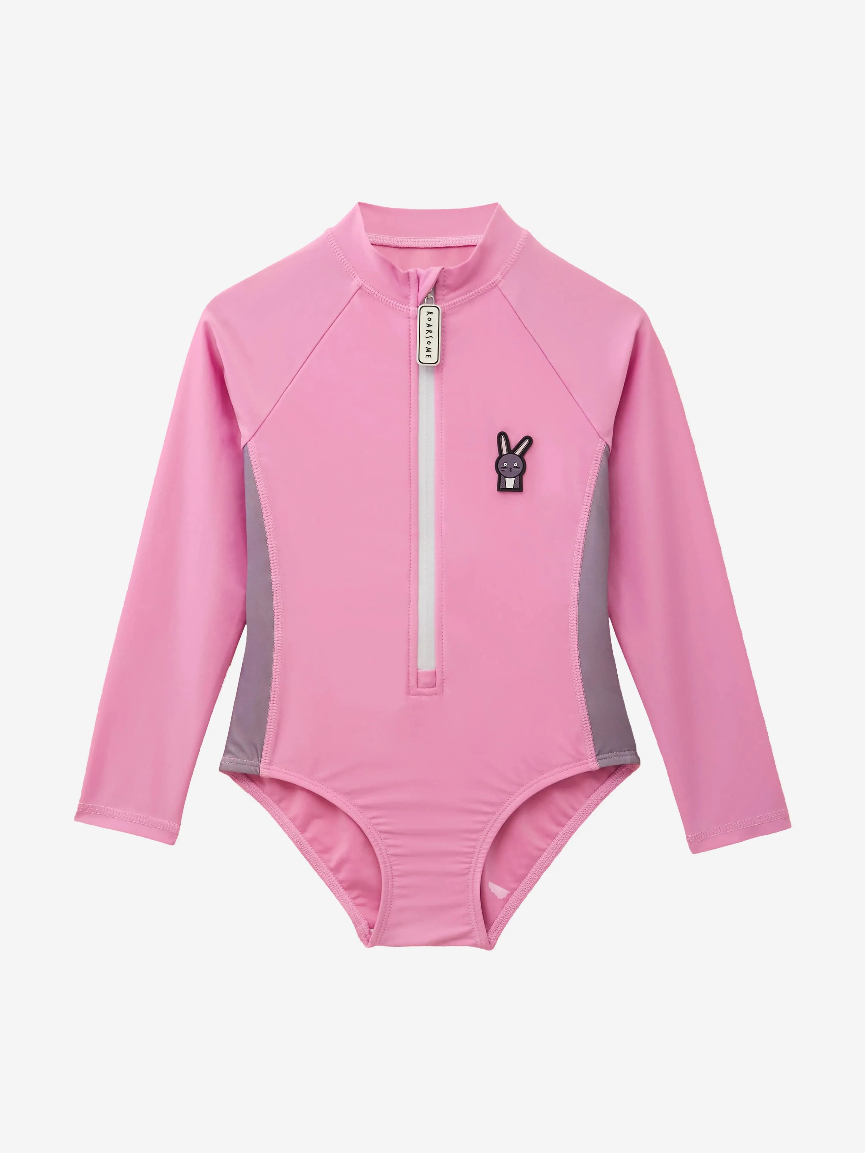 Roarsome Girls Hop The Bunny Swimsuit in Pink (UPF50 )