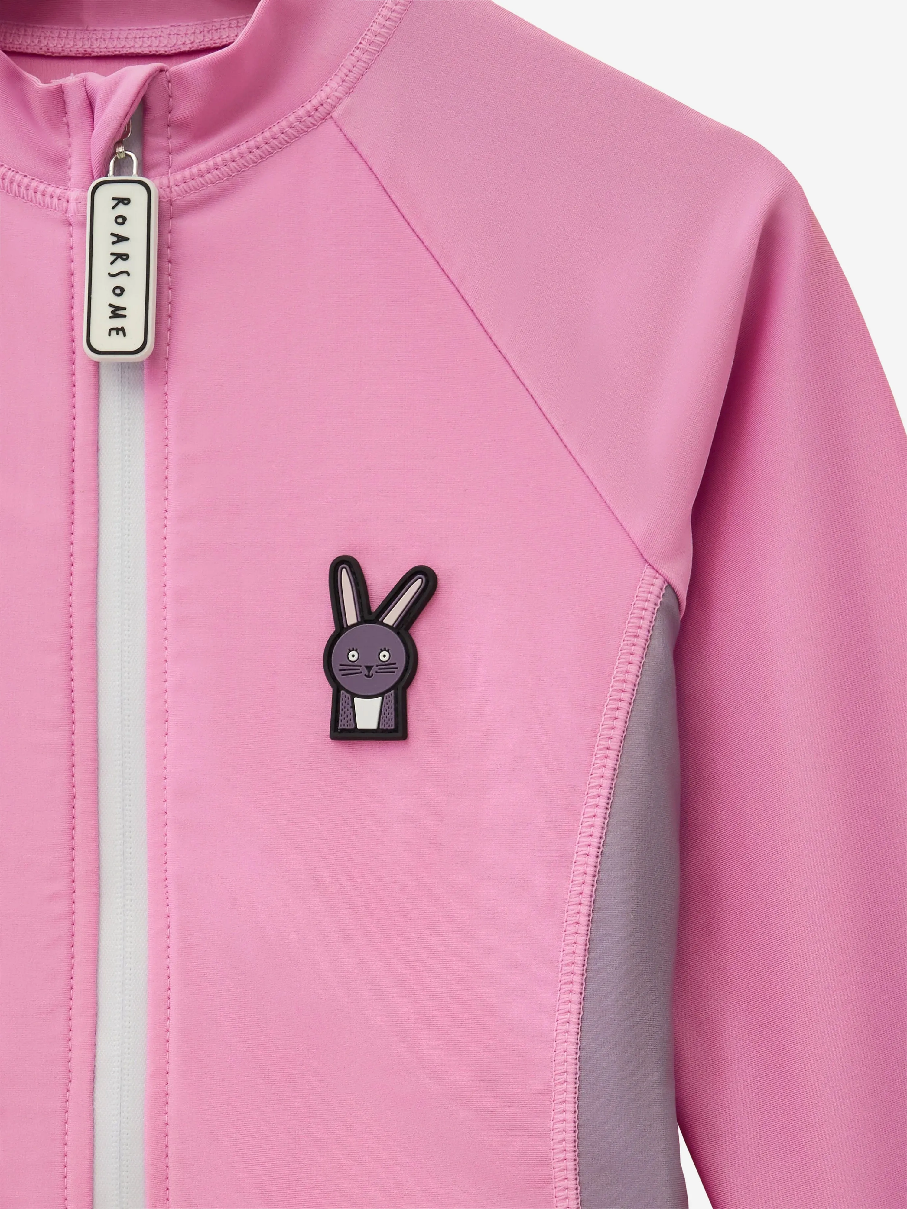 Roarsome Girls Hop The Bunny Swimsuit in Pink (UPF50 )