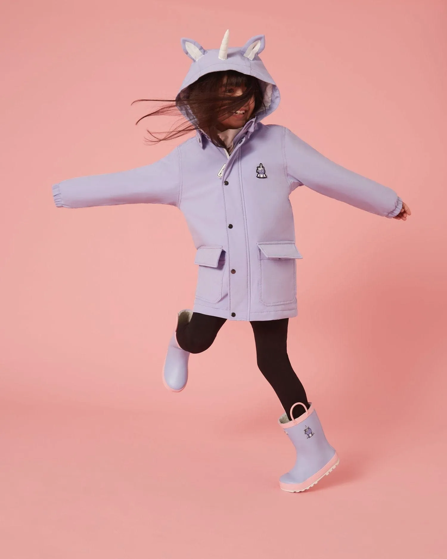 Roarsome Girls Sparkle The Unicorn Puddlesuit in Purple