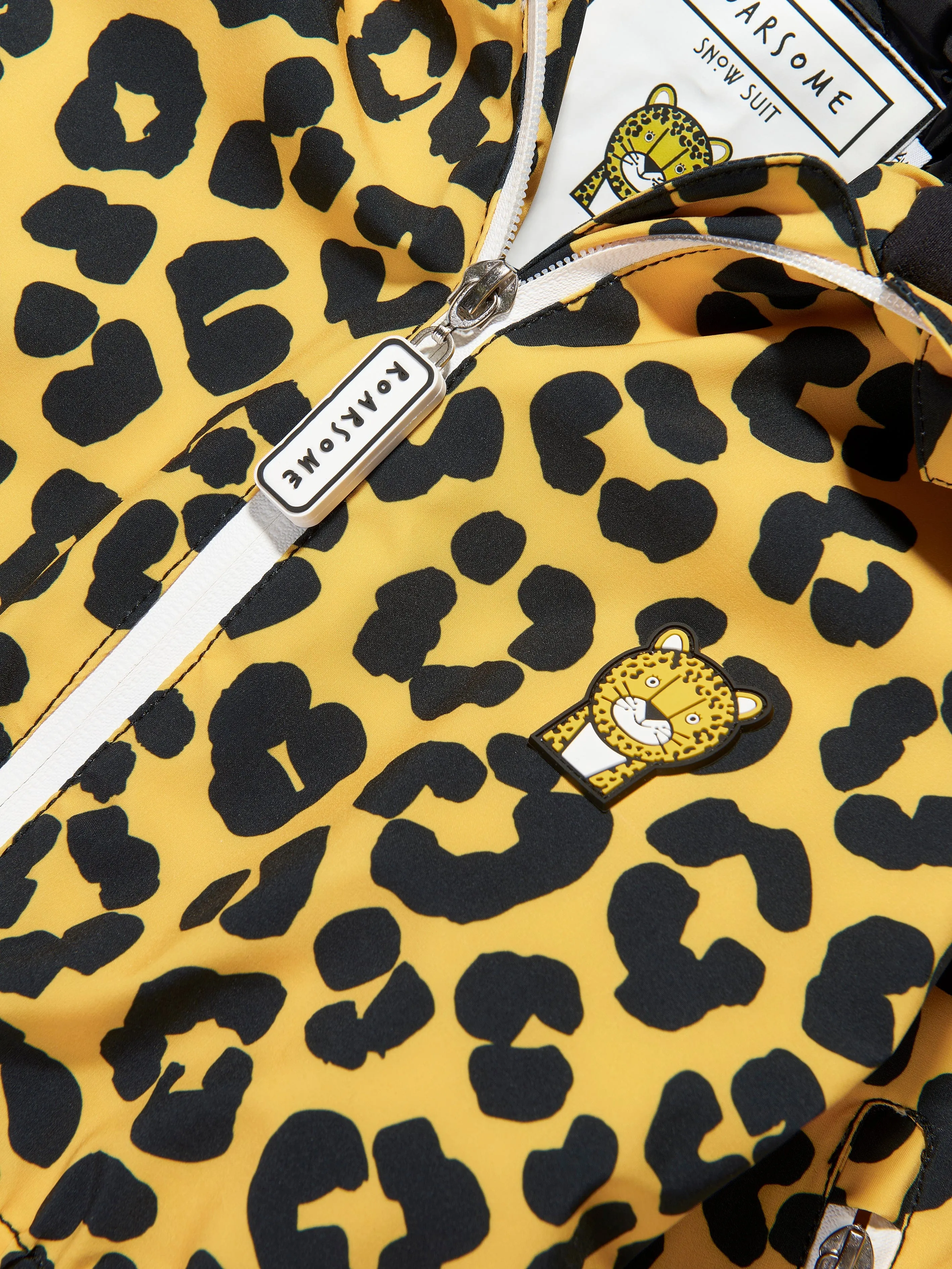 Roarsome Kids Dash The Leopard Ski Suit in Yellow