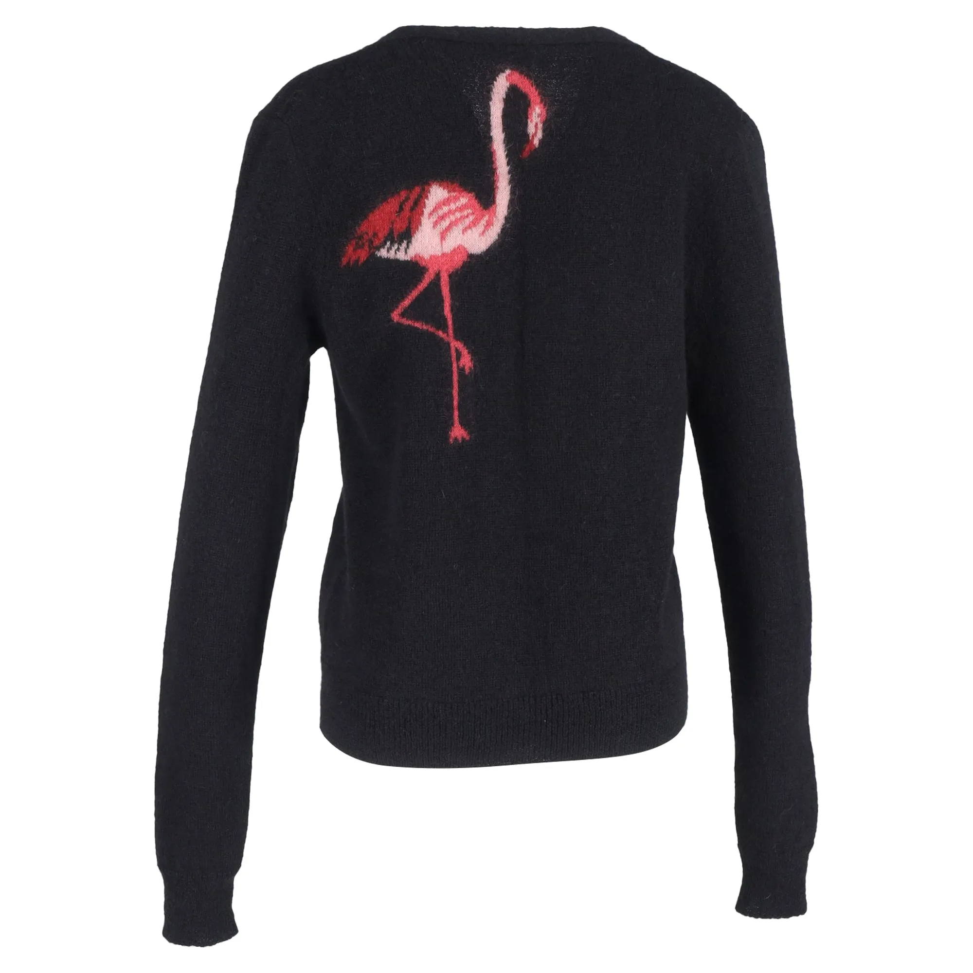 Saint Laurent Flamingo Cardigan in Black Mohair