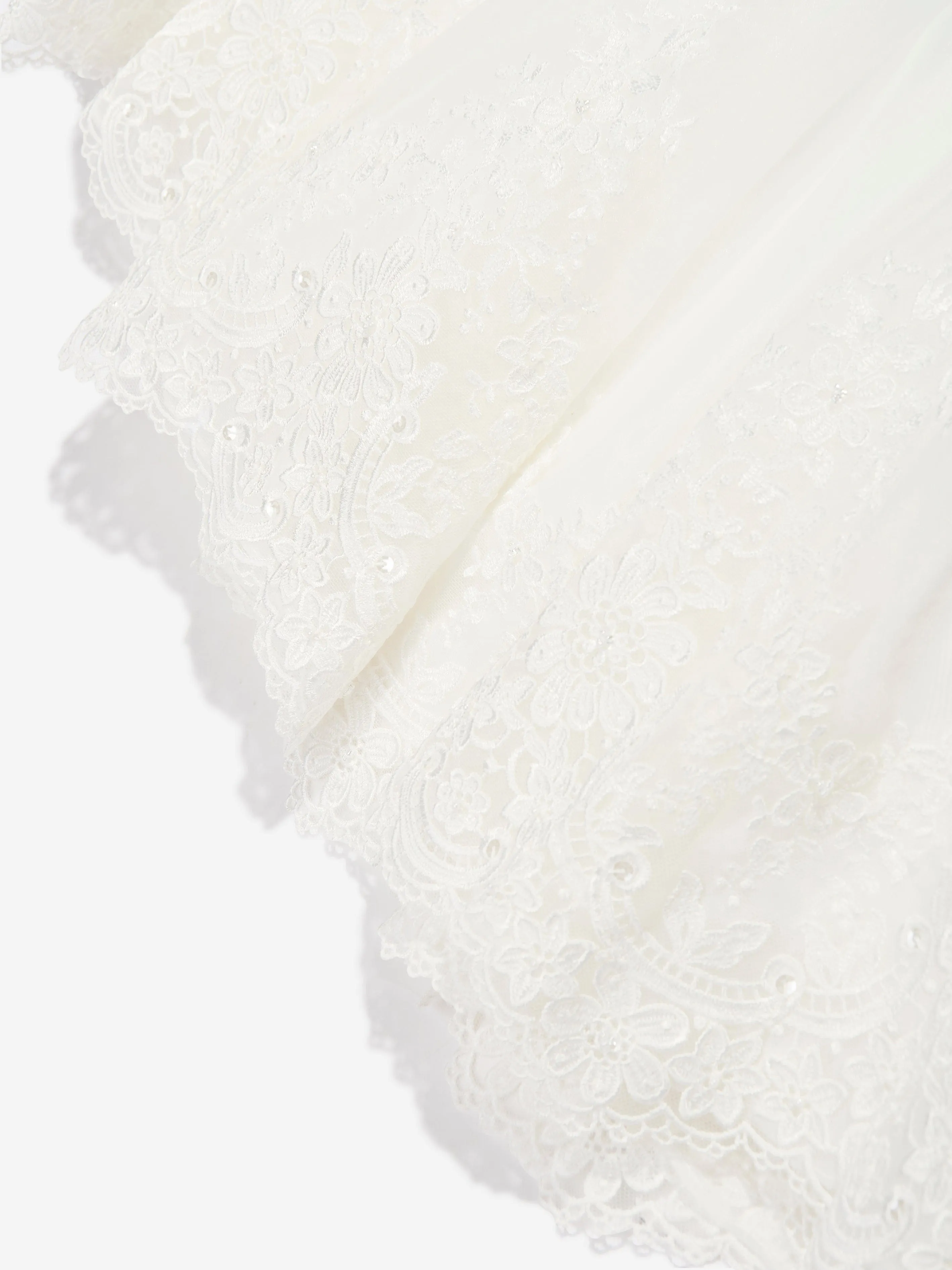 Sarah Louise Girls Ceremonial Ballerina Length Dress in Ivory