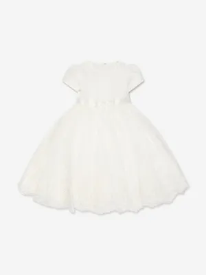 Sarah Louise Girls Ceremonial Ballerina Length Dress in Ivory