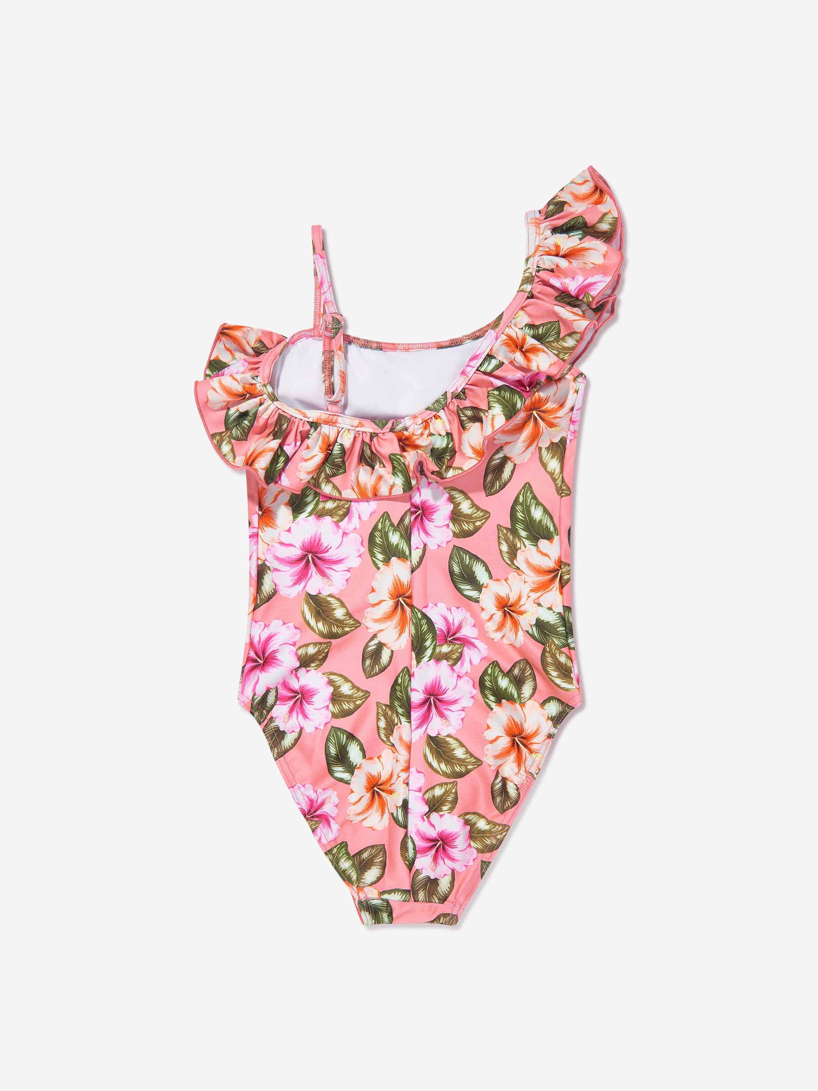 Selini Action Girls Floral Swimsuit in Pink