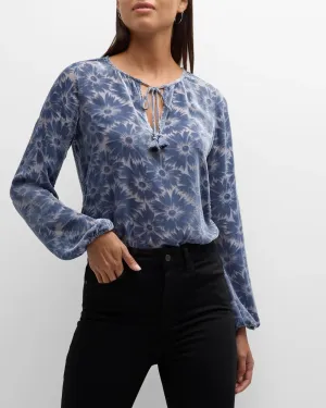 Selmah Top In Iced Slate