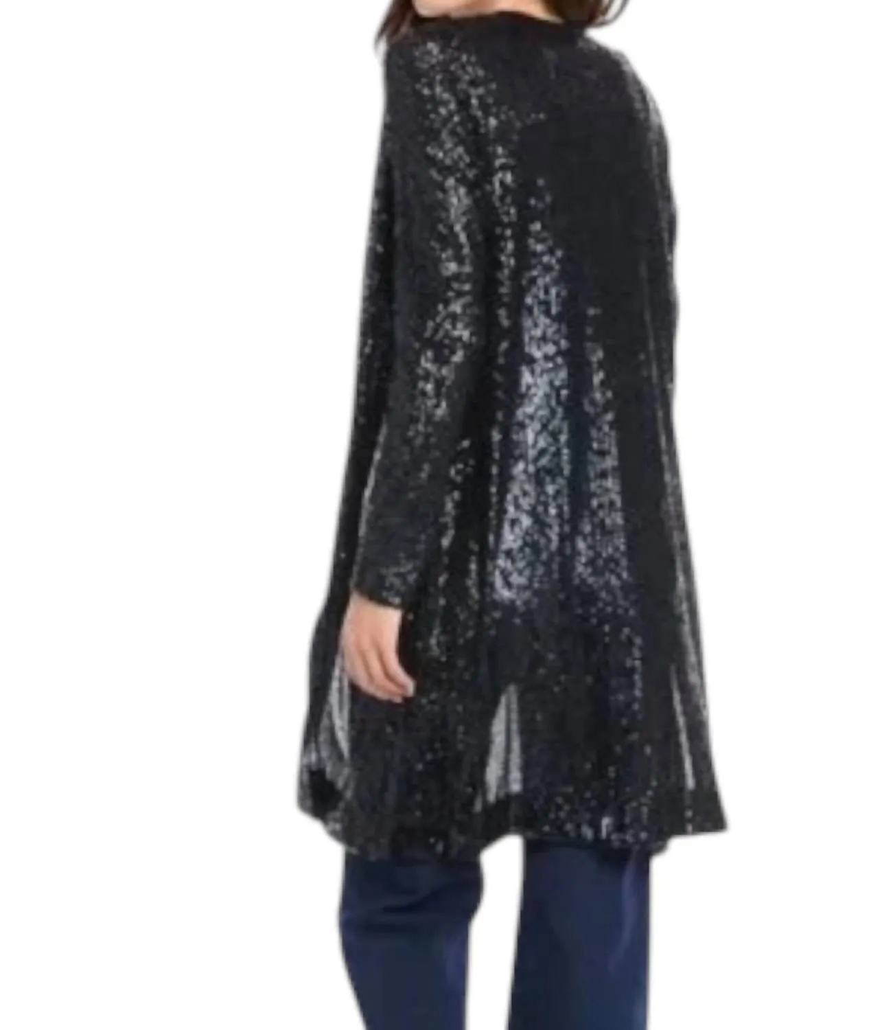 Sequin Duster In Navy