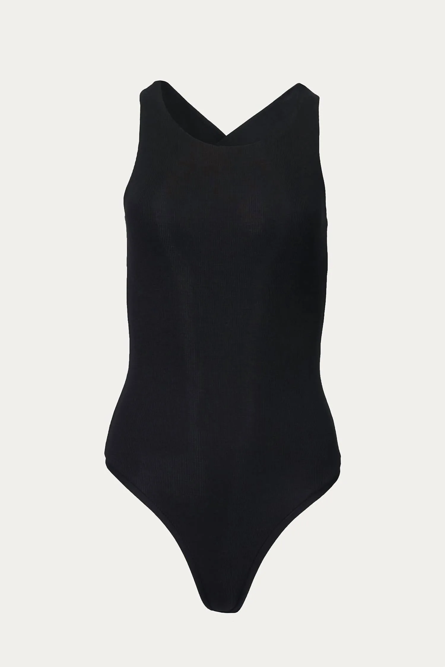 Shaye Stretch-Modal Jersey Open-Back Bodysuit In Black