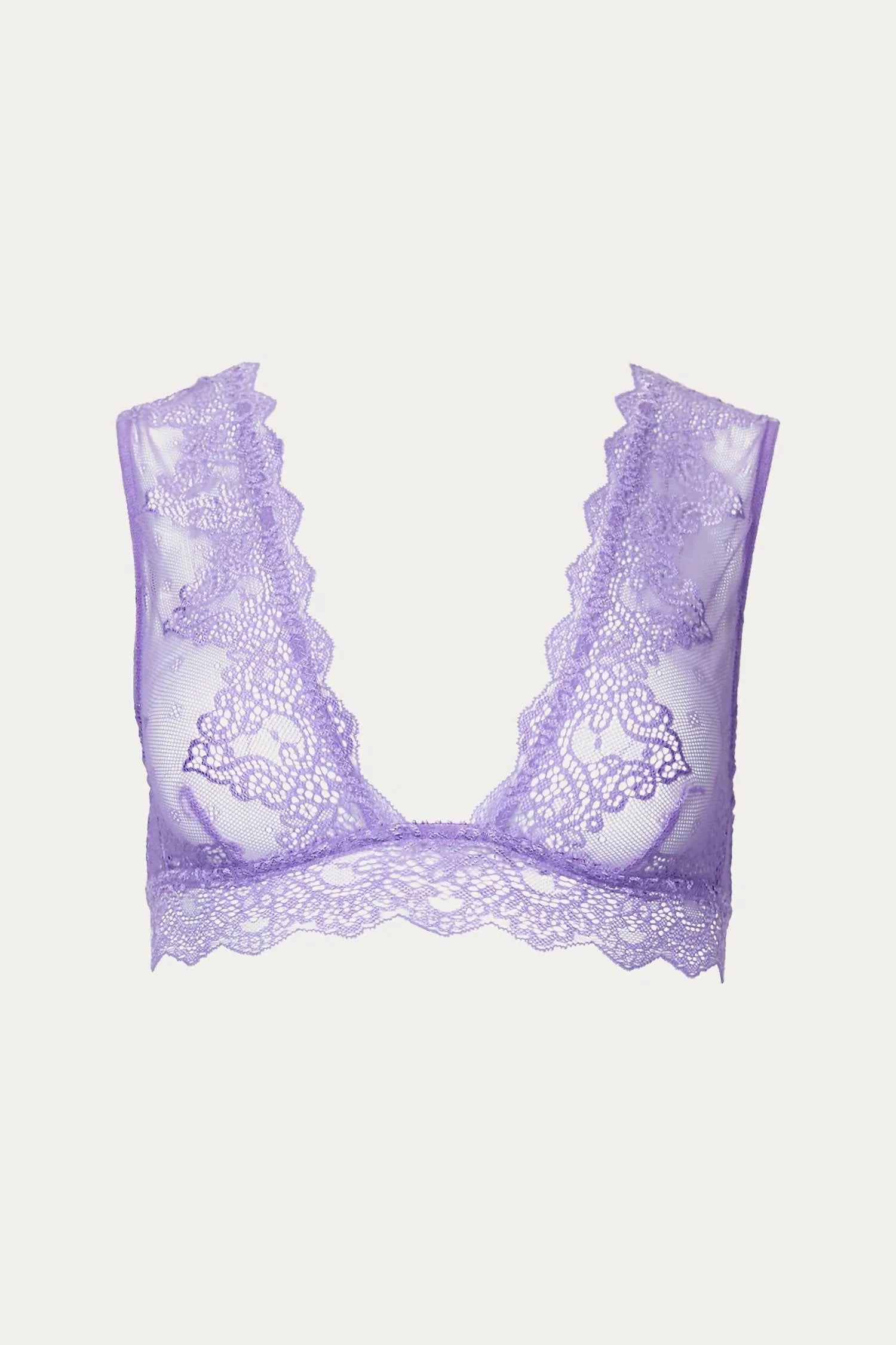 So Fine Lace Tank Bralette In Violet