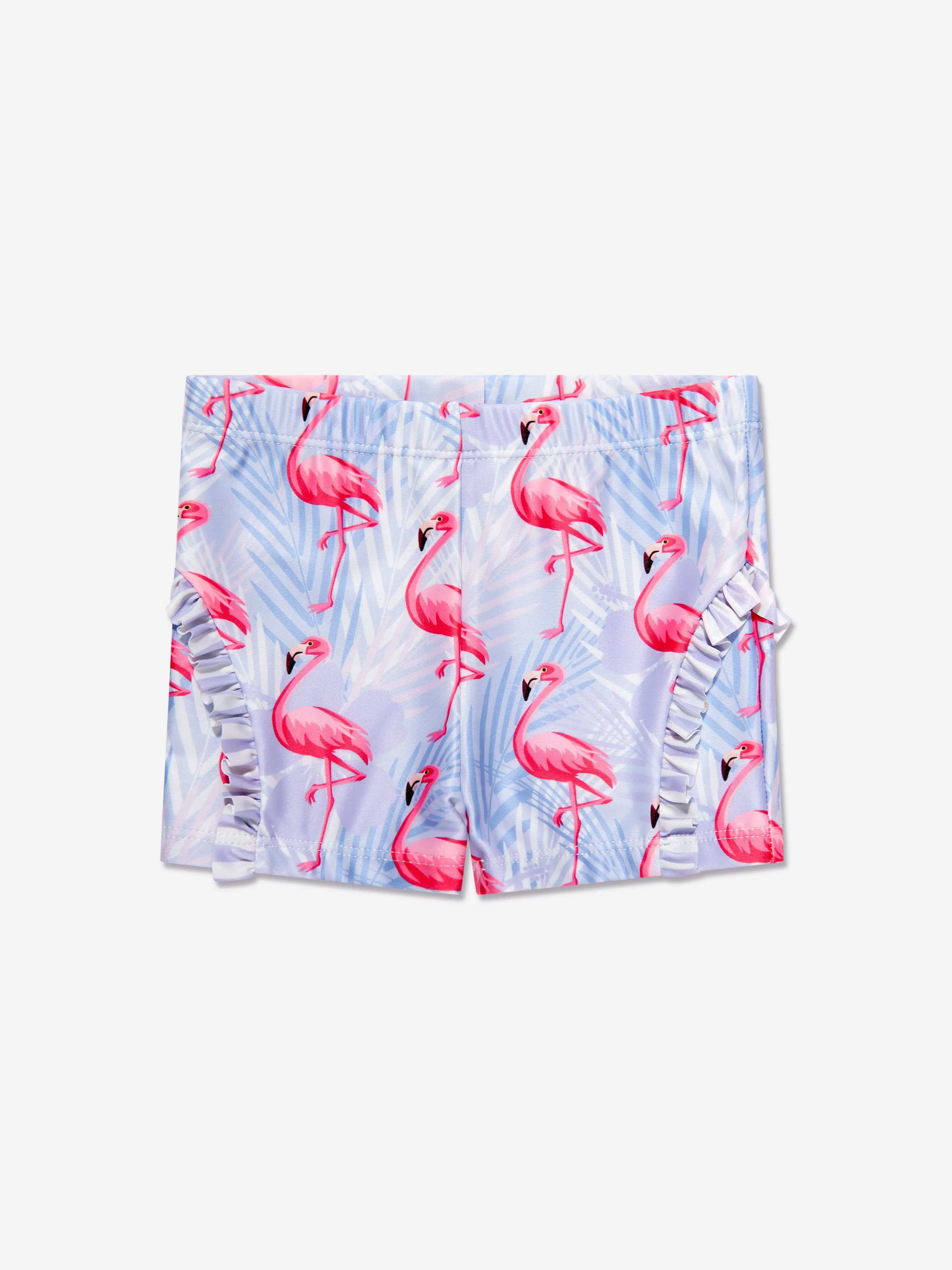 Soli Swim Baby Girls Flamingo Rash Guard and Shorts (UPF50 ) in Purple
