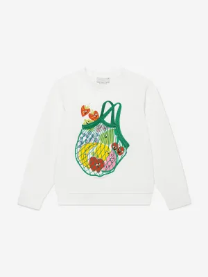 Stella McCartney Girls Shopping Bag Sweatshirt in White