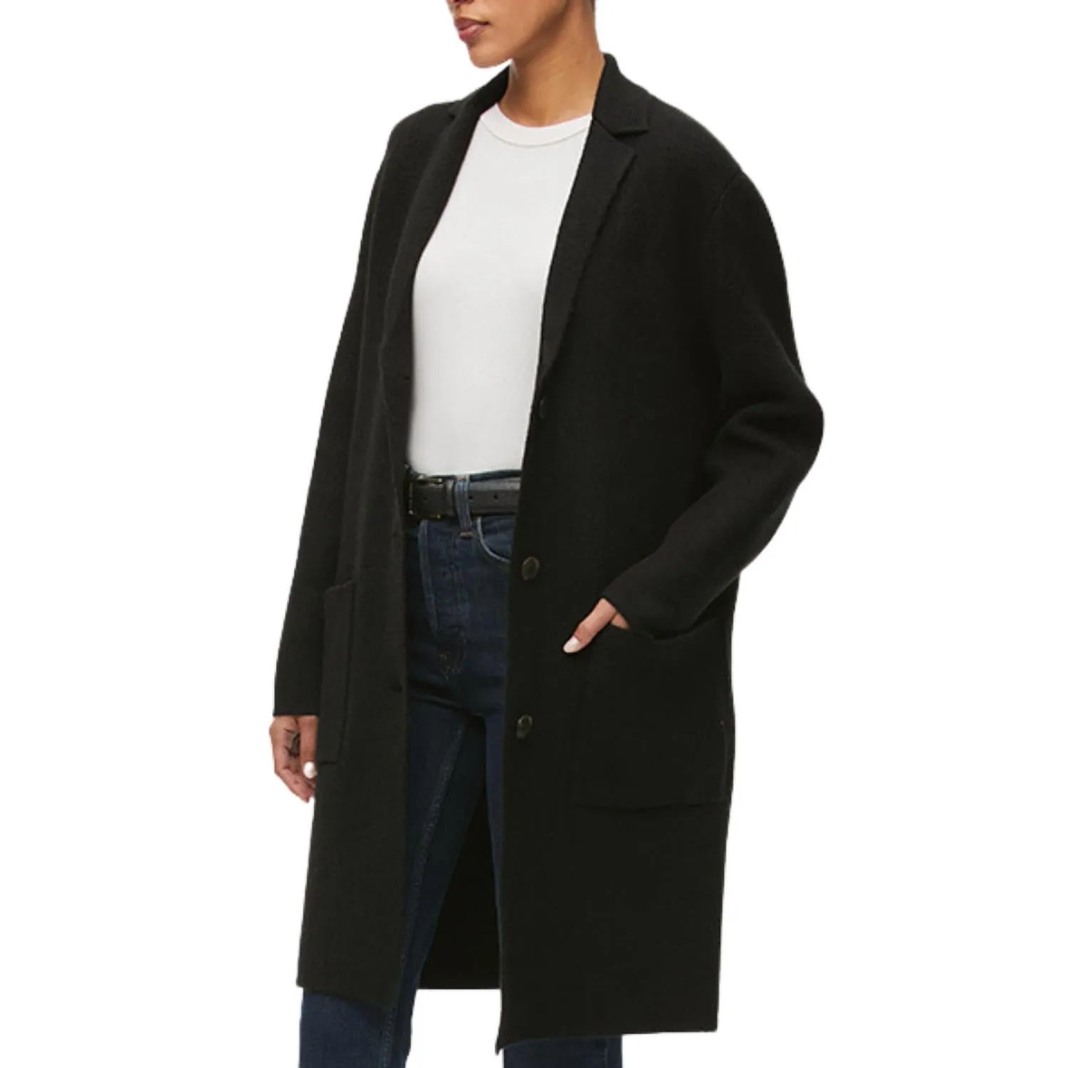 Sumi Knit Coatigan In Black