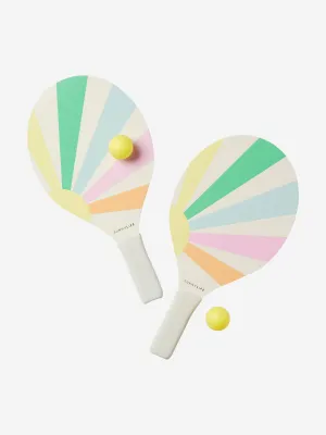 Sunnylife Kids Pool Side Beach Paddle Set in Multicolour (39cm)