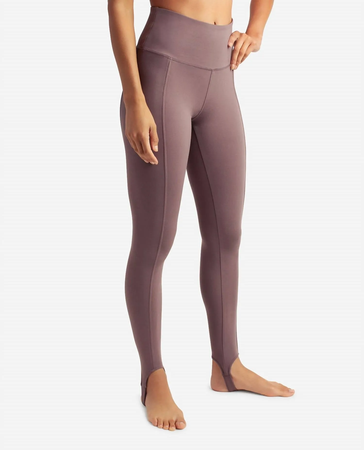 Truffle Stirrup Leggings In Plum Truffle