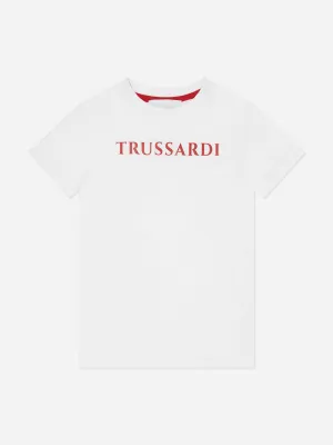 Trussardi Kids Ankis Logo T-Shirt in White